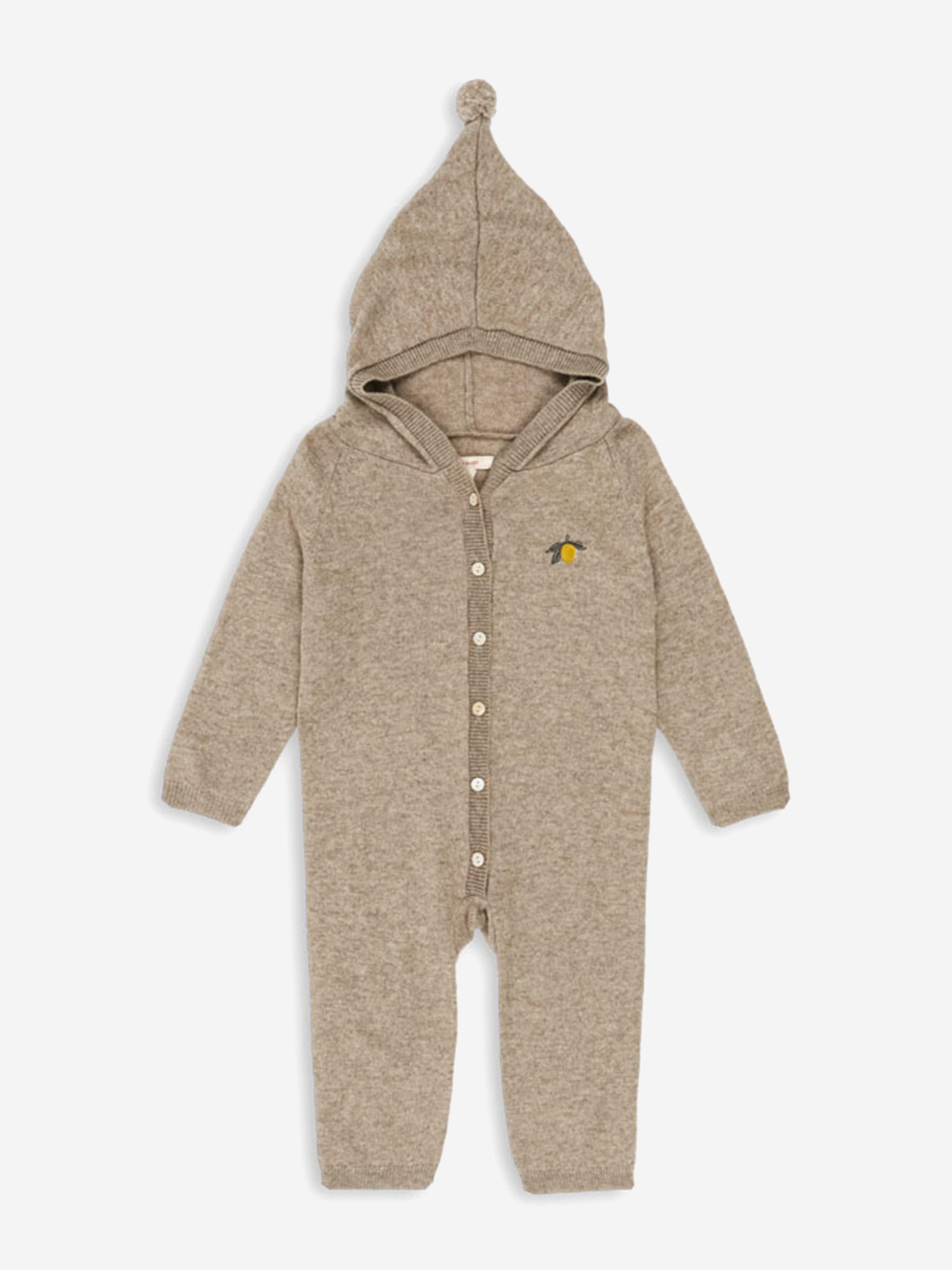 Konges Slojd Konges Sløjd Baby Mattou Knit Onesie in Beige