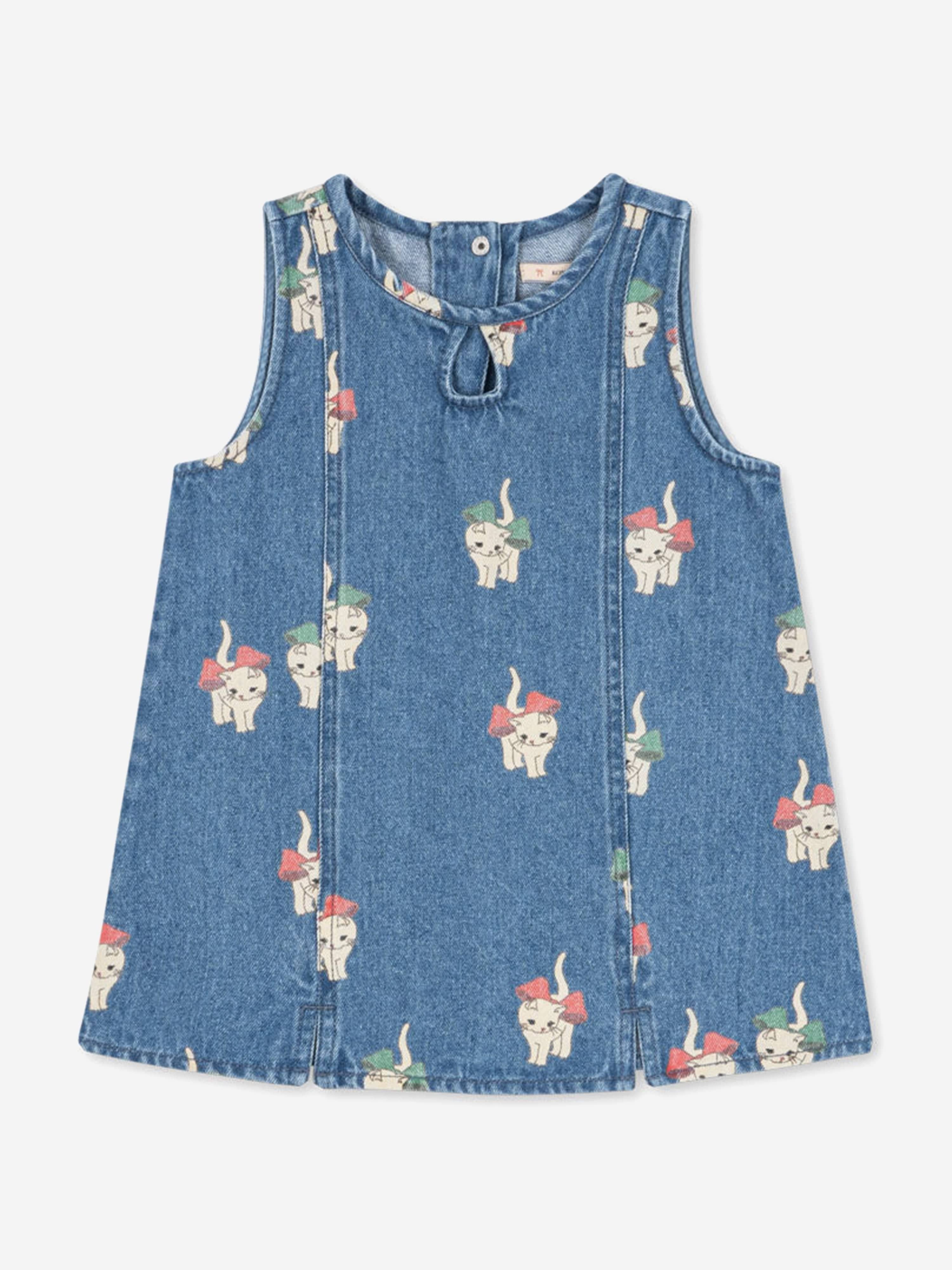 Konges Sløjd | Magot Dress - Bow Kitty Denim | Girl