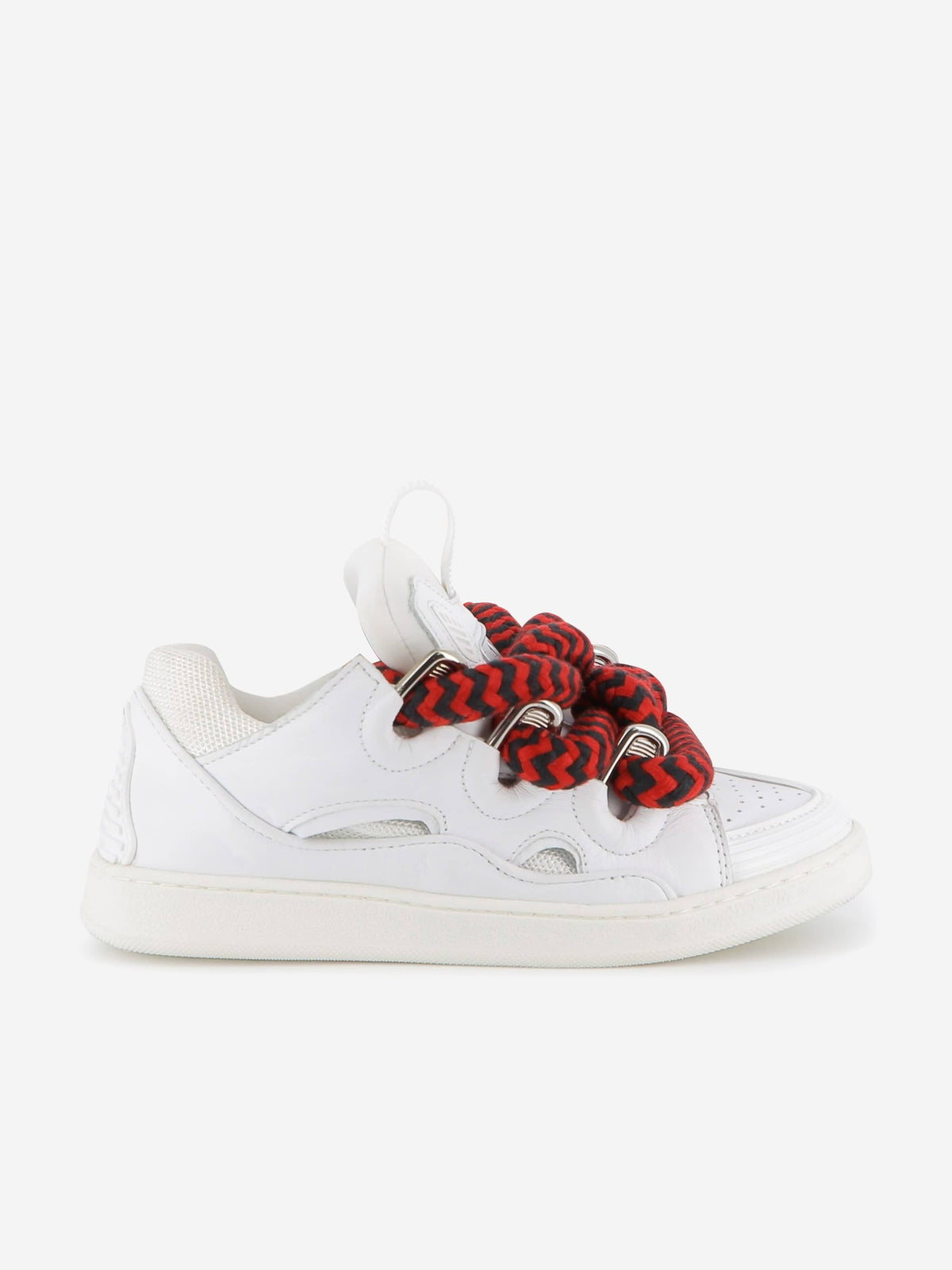 Lanvin Kids Leather Curb Trainers in White | Childsplay Clothing
