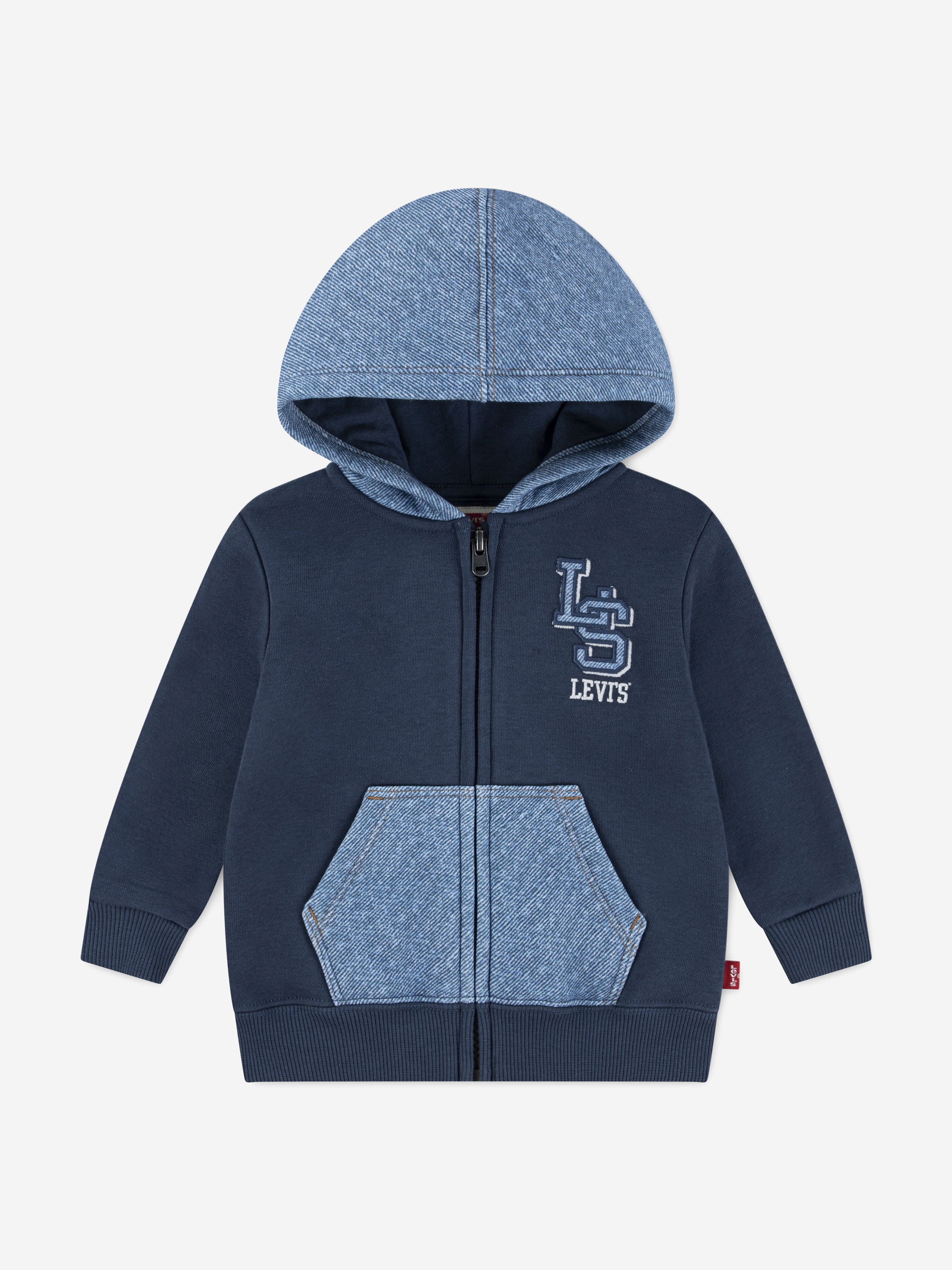 Levi's Baby Boys Knit Denim Zip Up Top in Navy | Childsplay Clothing