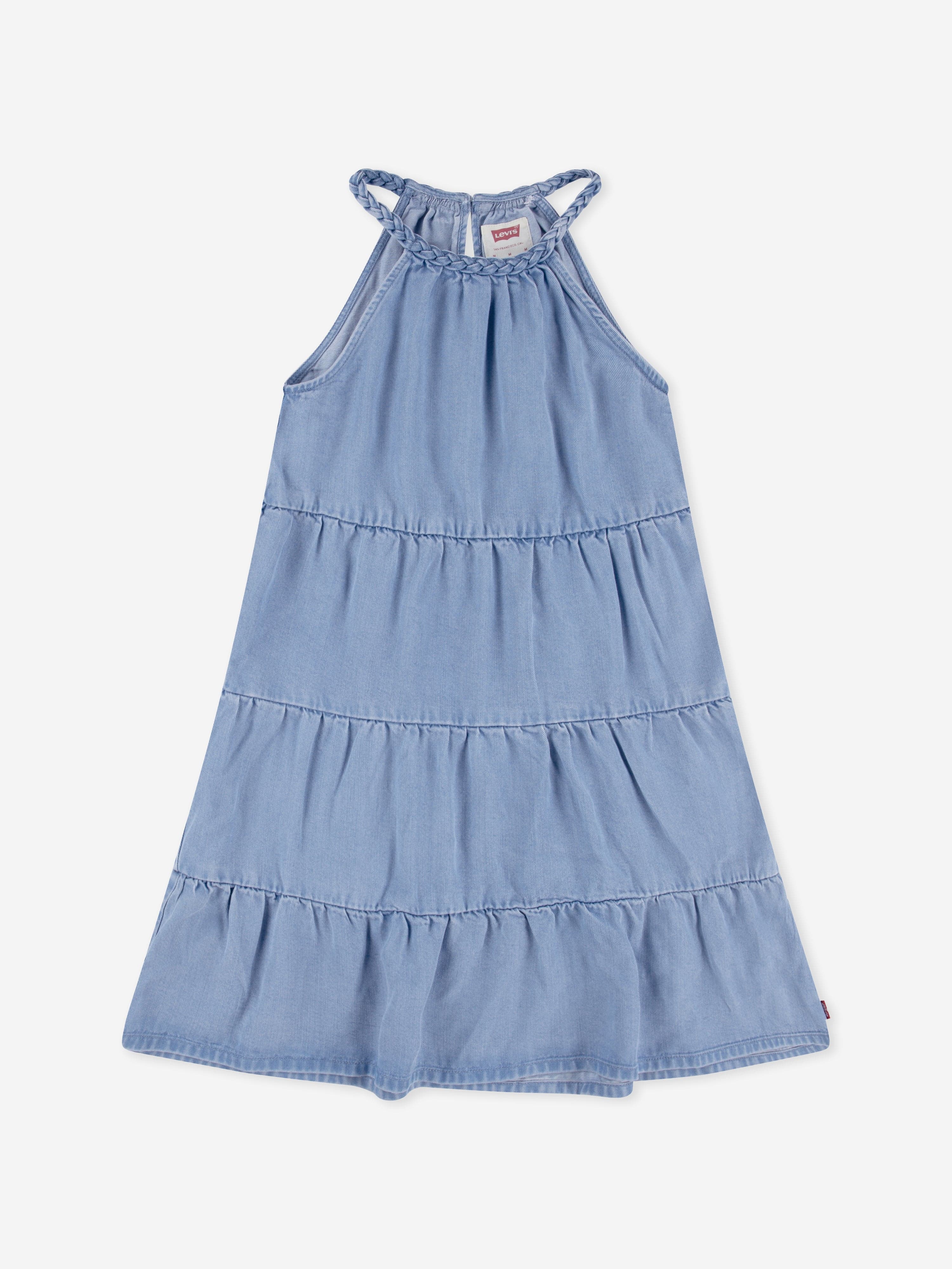 Levi's Girls Halter Tiered Dress in Blue