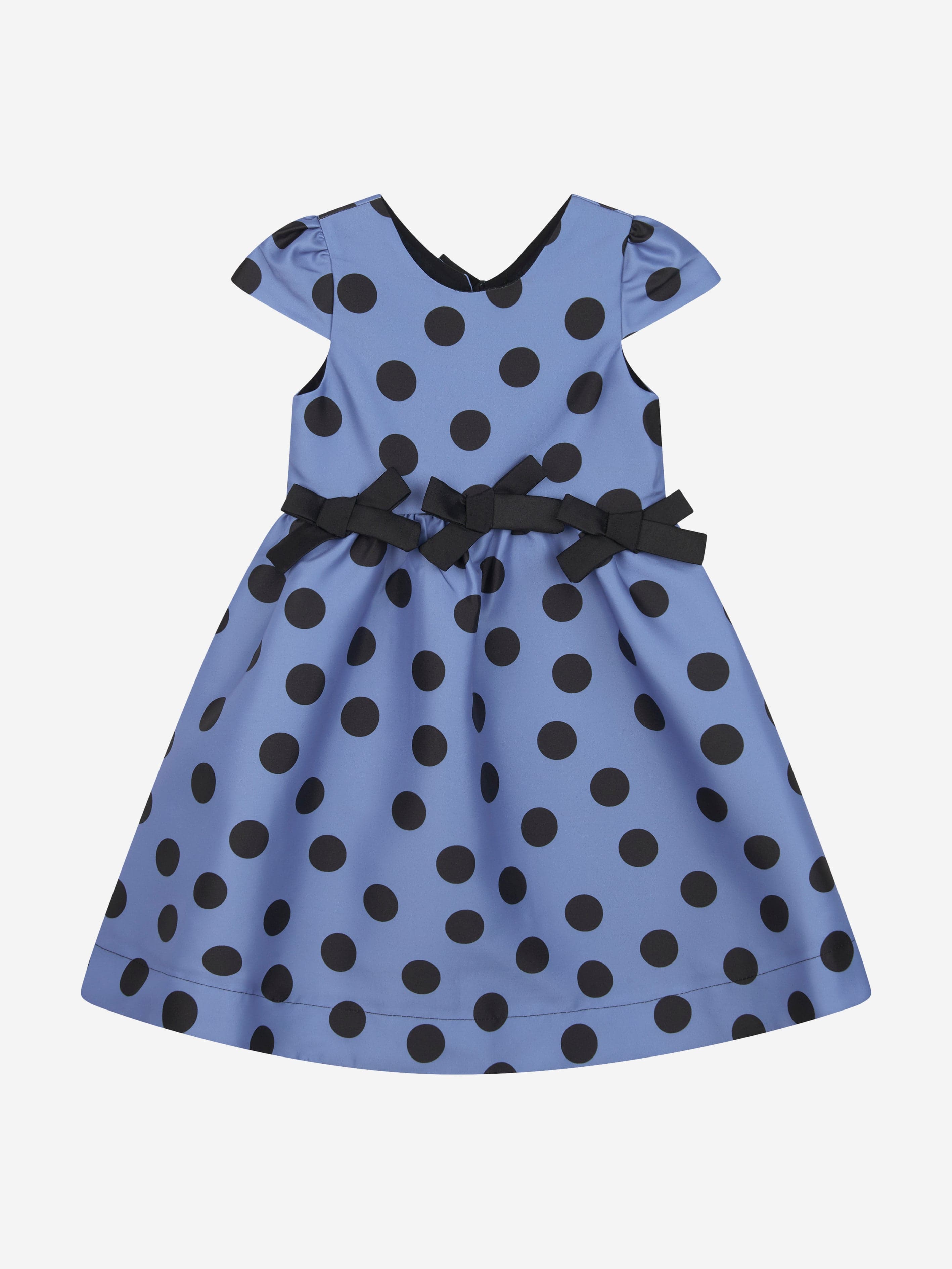 Mama Luma Girls Polka Bow Dress in Blue Mama Luma Girls Polka Bow Dress in Blue