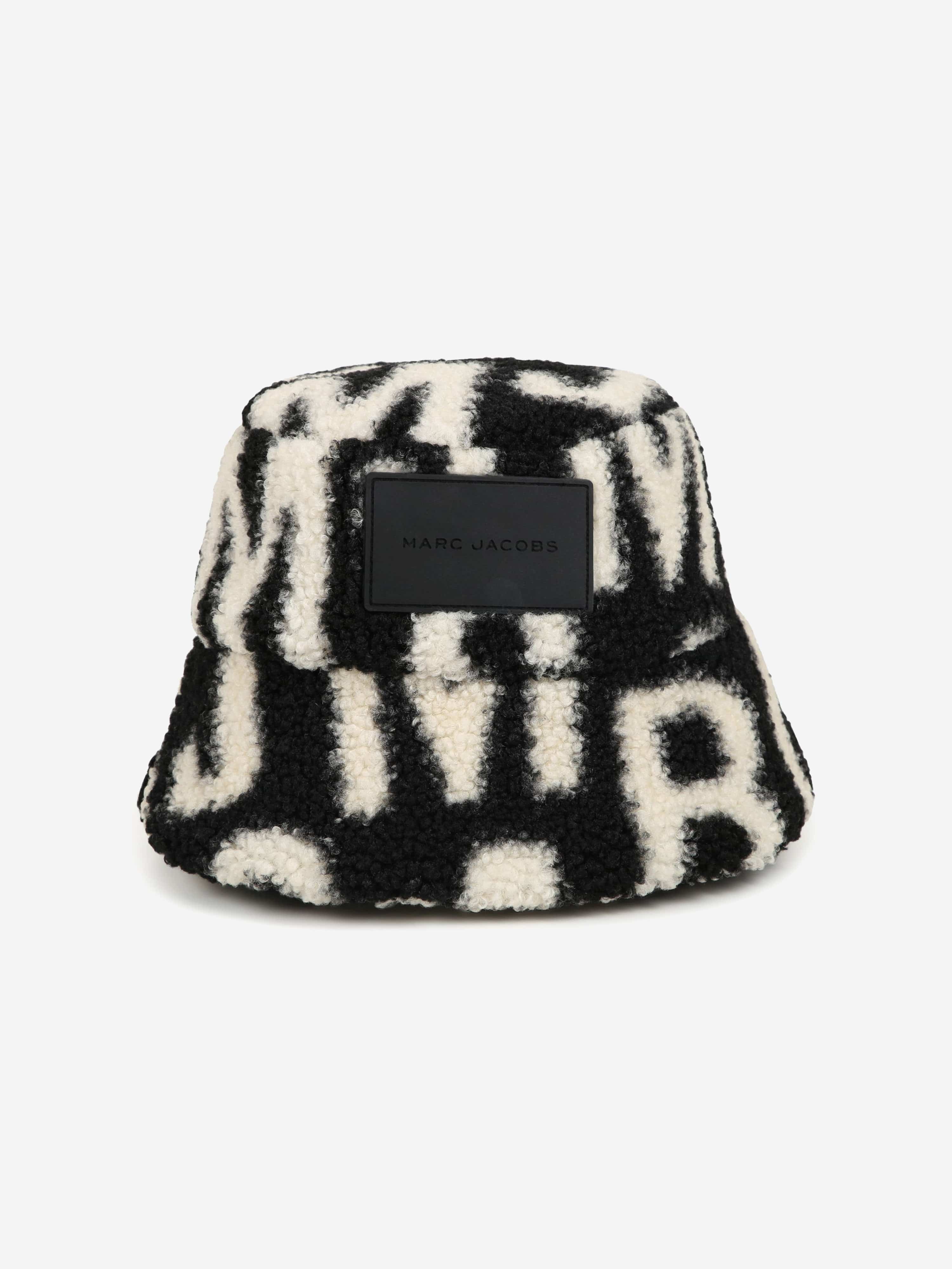 MARC JACOBS MARC JACOBS Kids Faux Shearling Bucket Hat in Black 