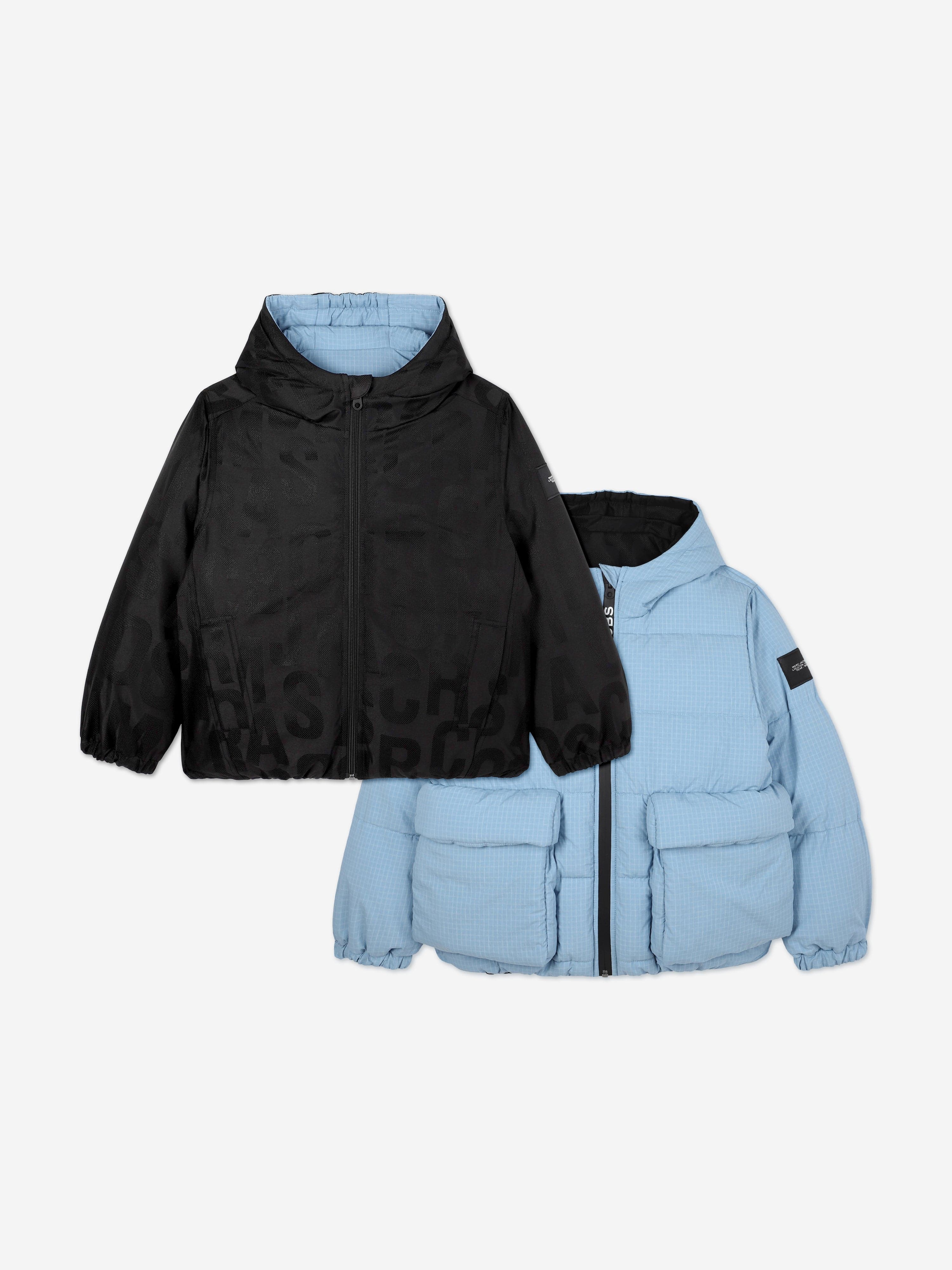 MARC JACOBS Boys Reversible Puffer Jacket in Blue | Childsplay