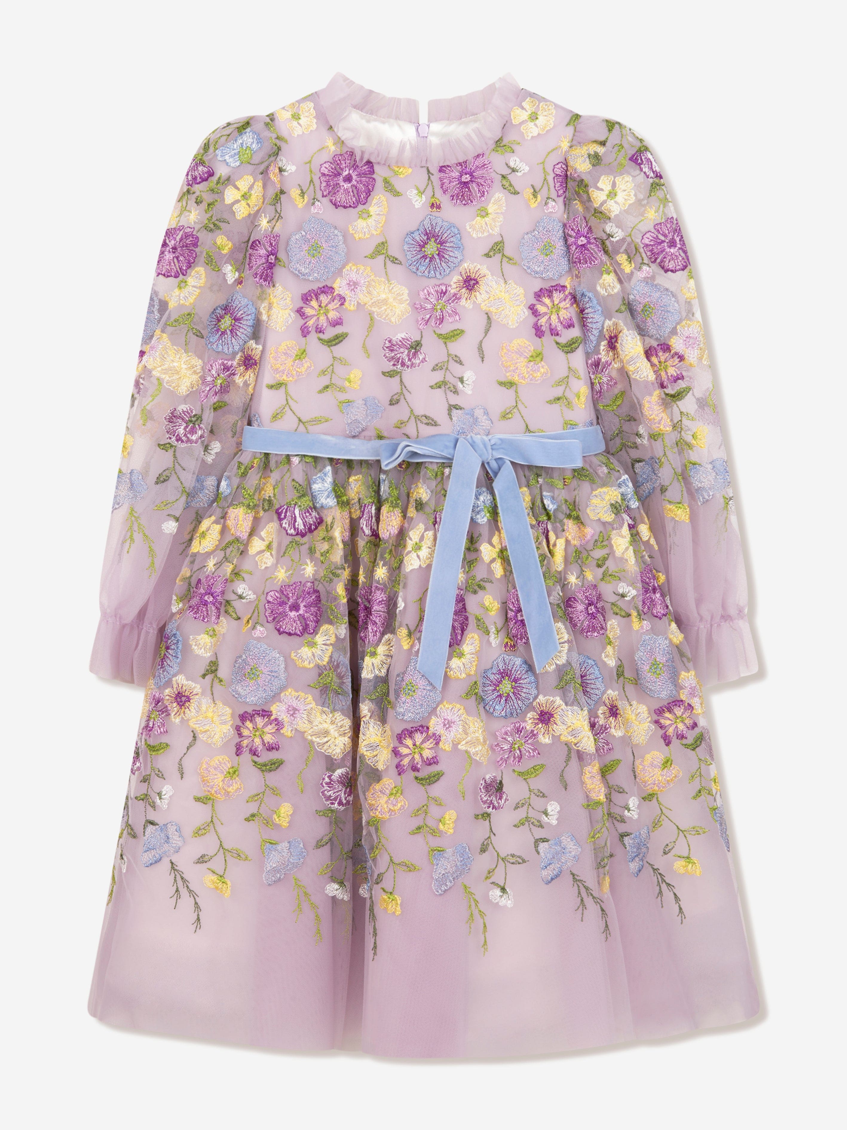 Marchesa Girls Flower Embroidered Tulle Gown in Multicolour | Childsplay Clothing Marchesa Girls Flower Embroidered Tulle Gown in Multicolour | Childsplay Clothing