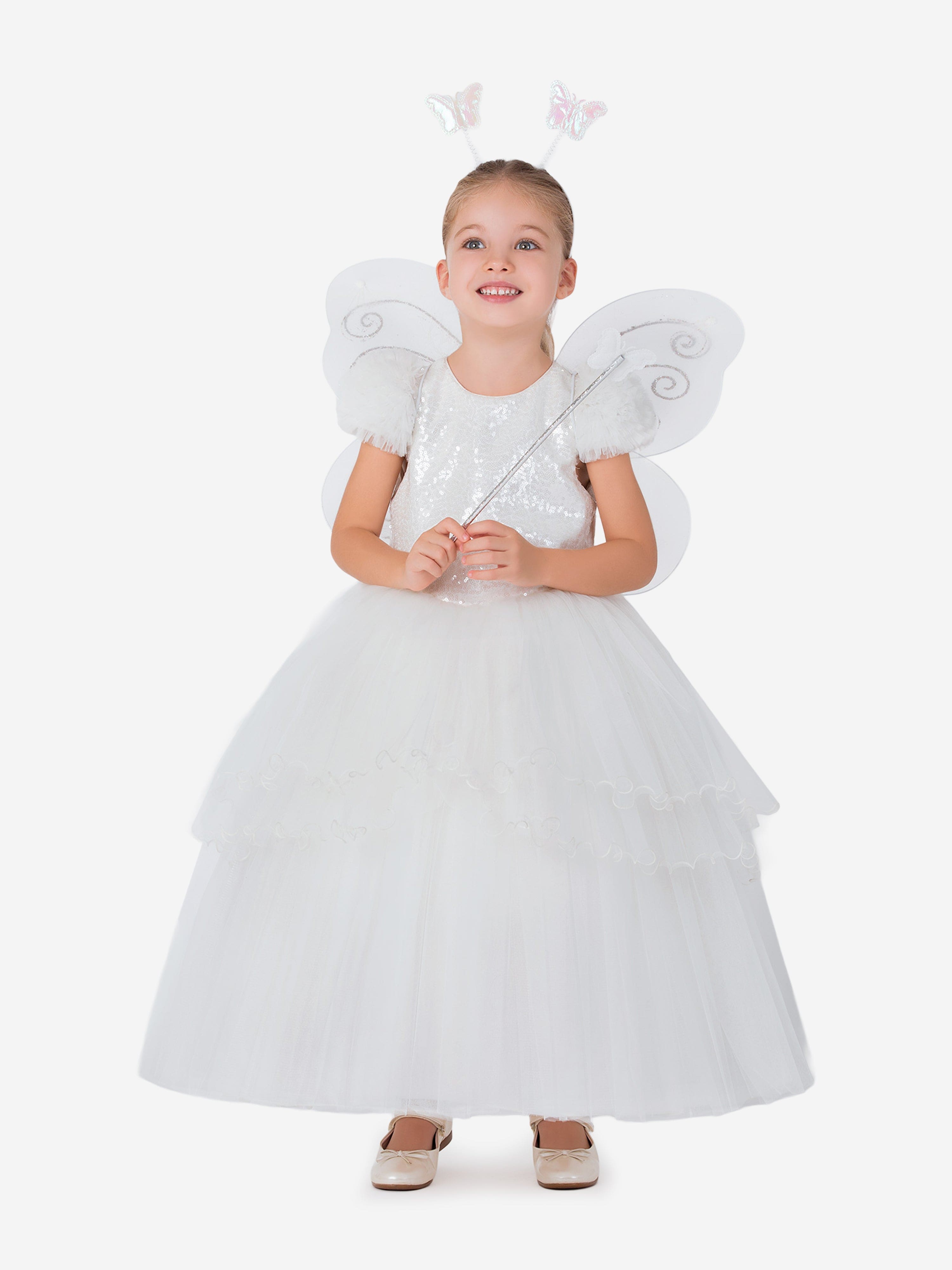 Magical Costumes Girls Fairy Costume in White 6 Yrs Magical Costumes Girls Fairy Costume in White 6 Yrs