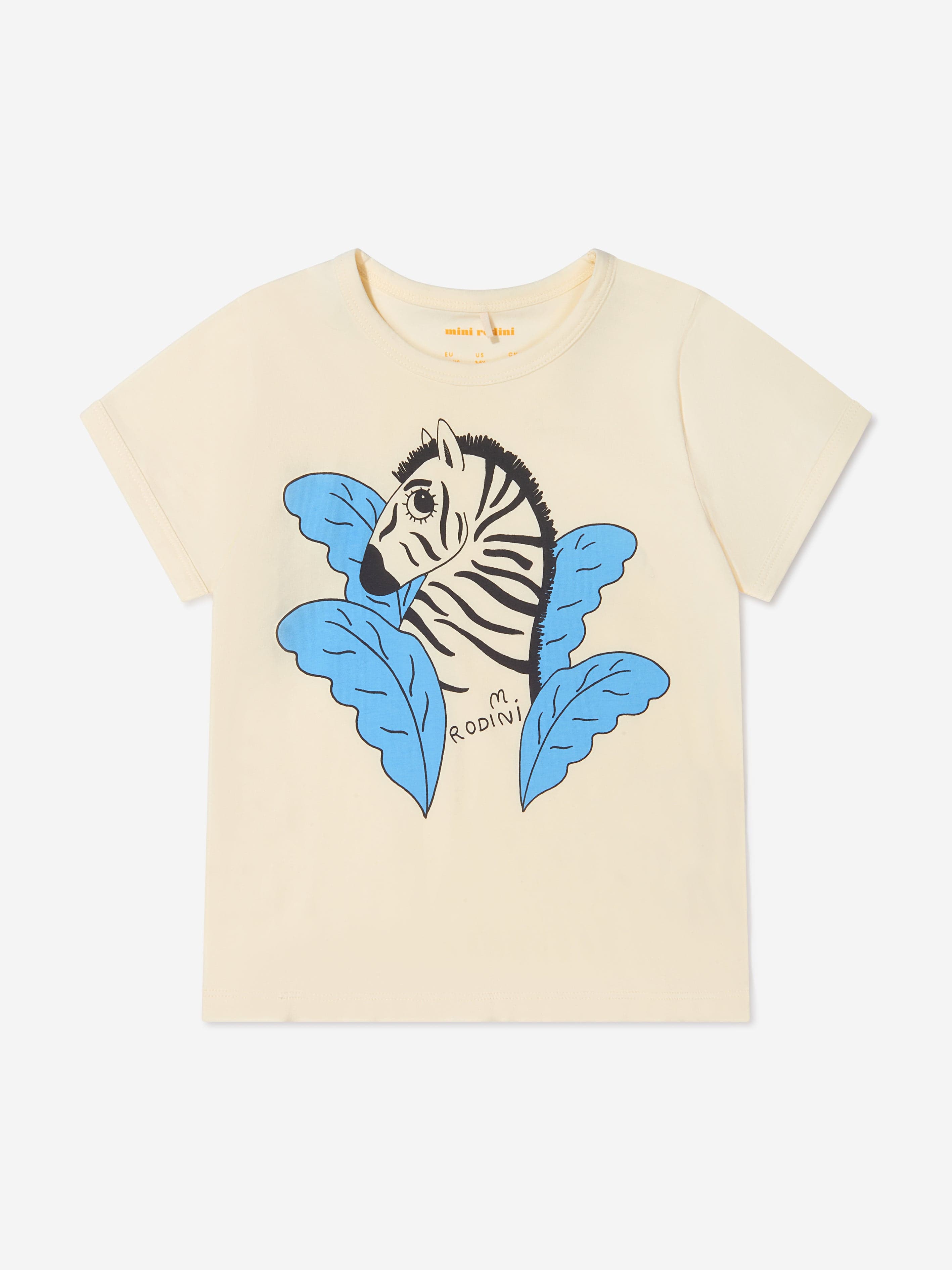 mini rodini zebra dress Mini Rodini Girls Organic Cotton Zebra T-Shirt