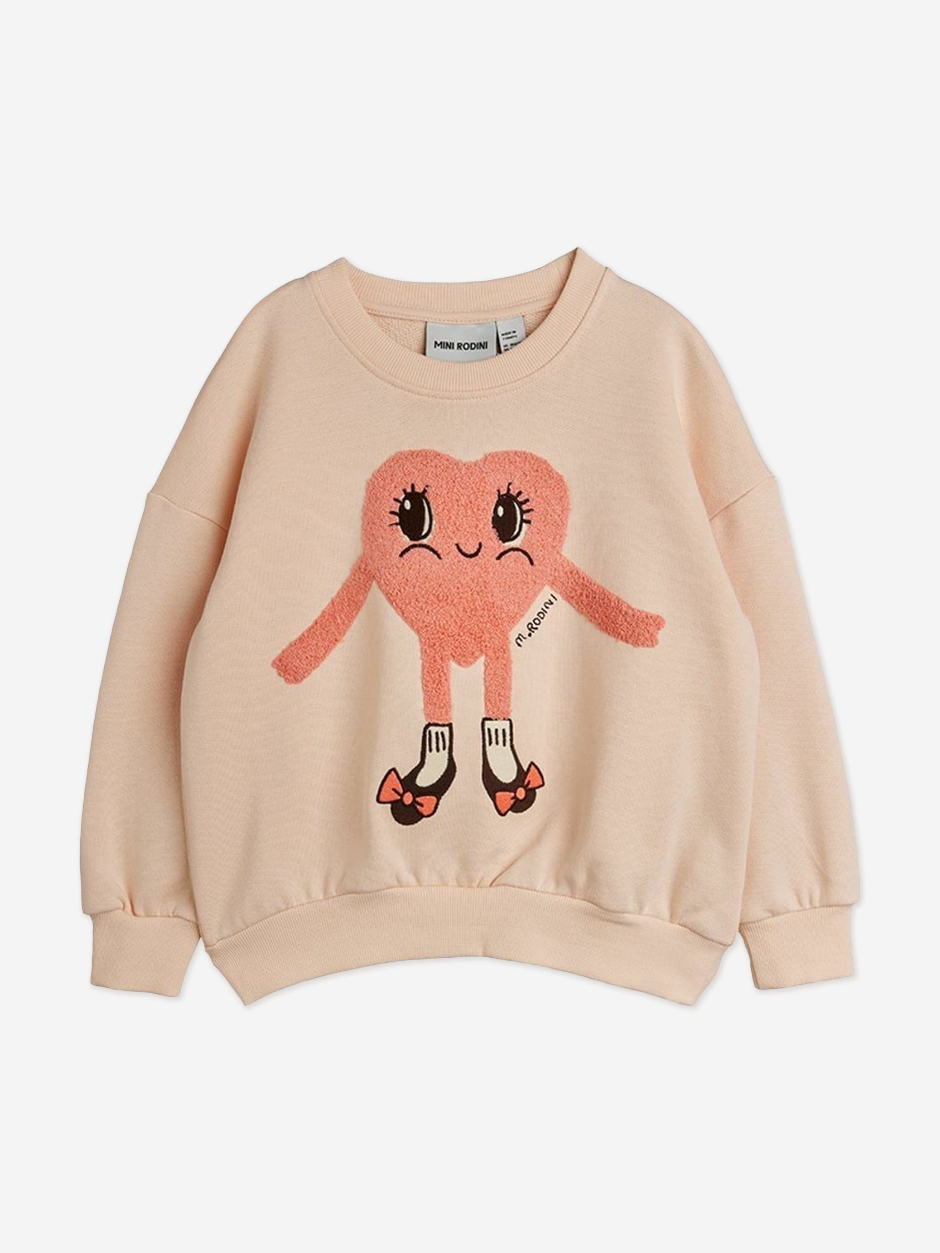 mini rodini heart dress Pink Heart in Shoes Chenille Sweatshirt Kids