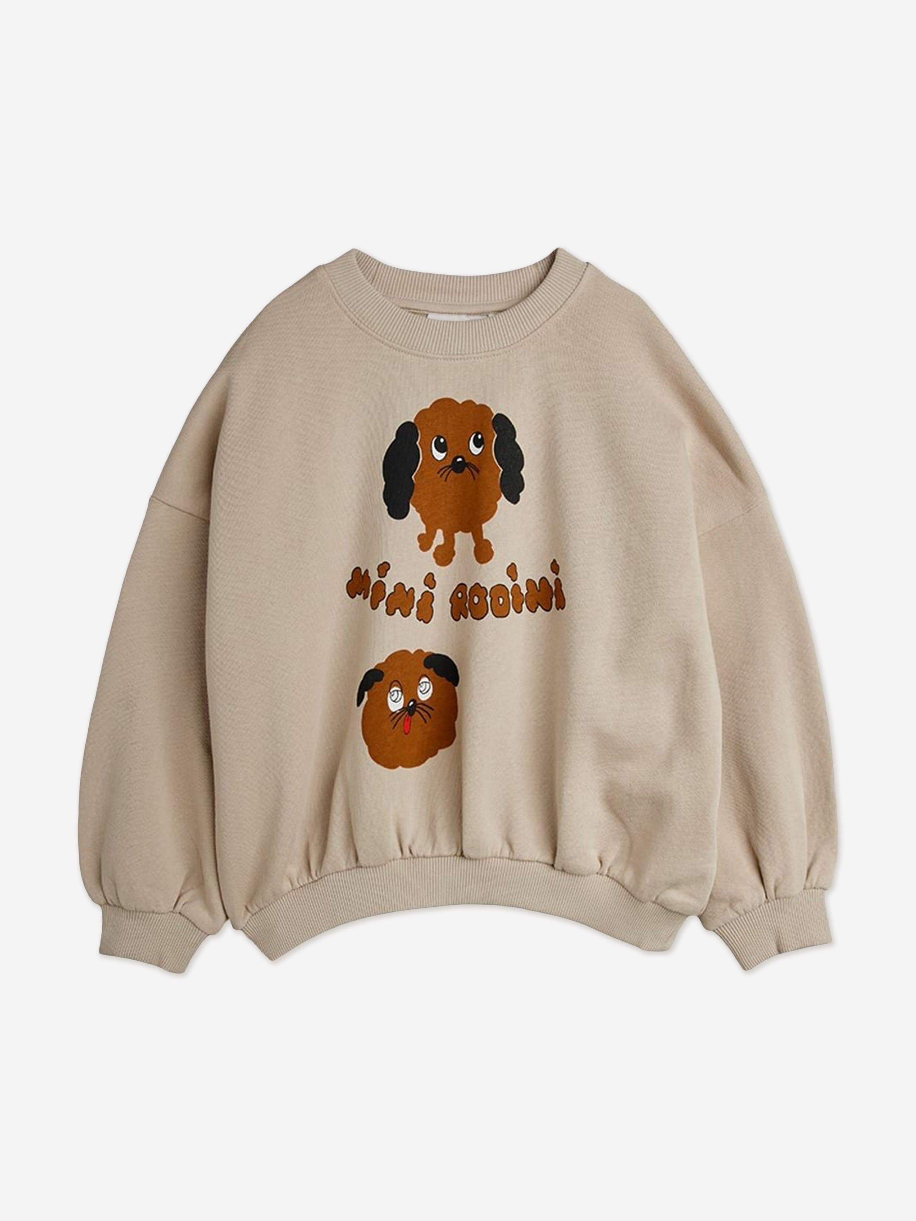 mini rodini dog dress Mini Rodini Kids Doggies Sweatshirt in Beige