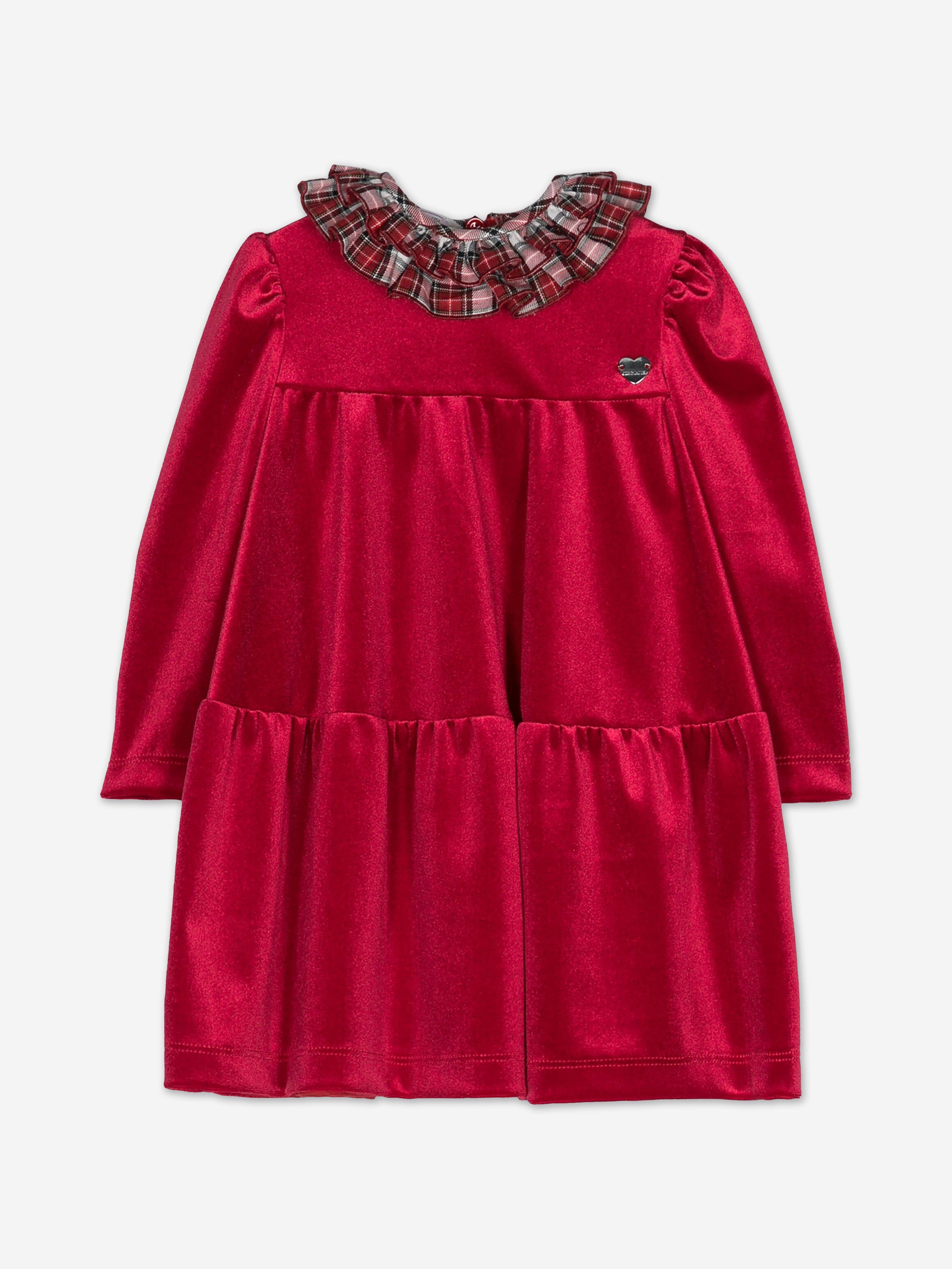 monnalisa red dress Monnalisa Plaid Dress | Red