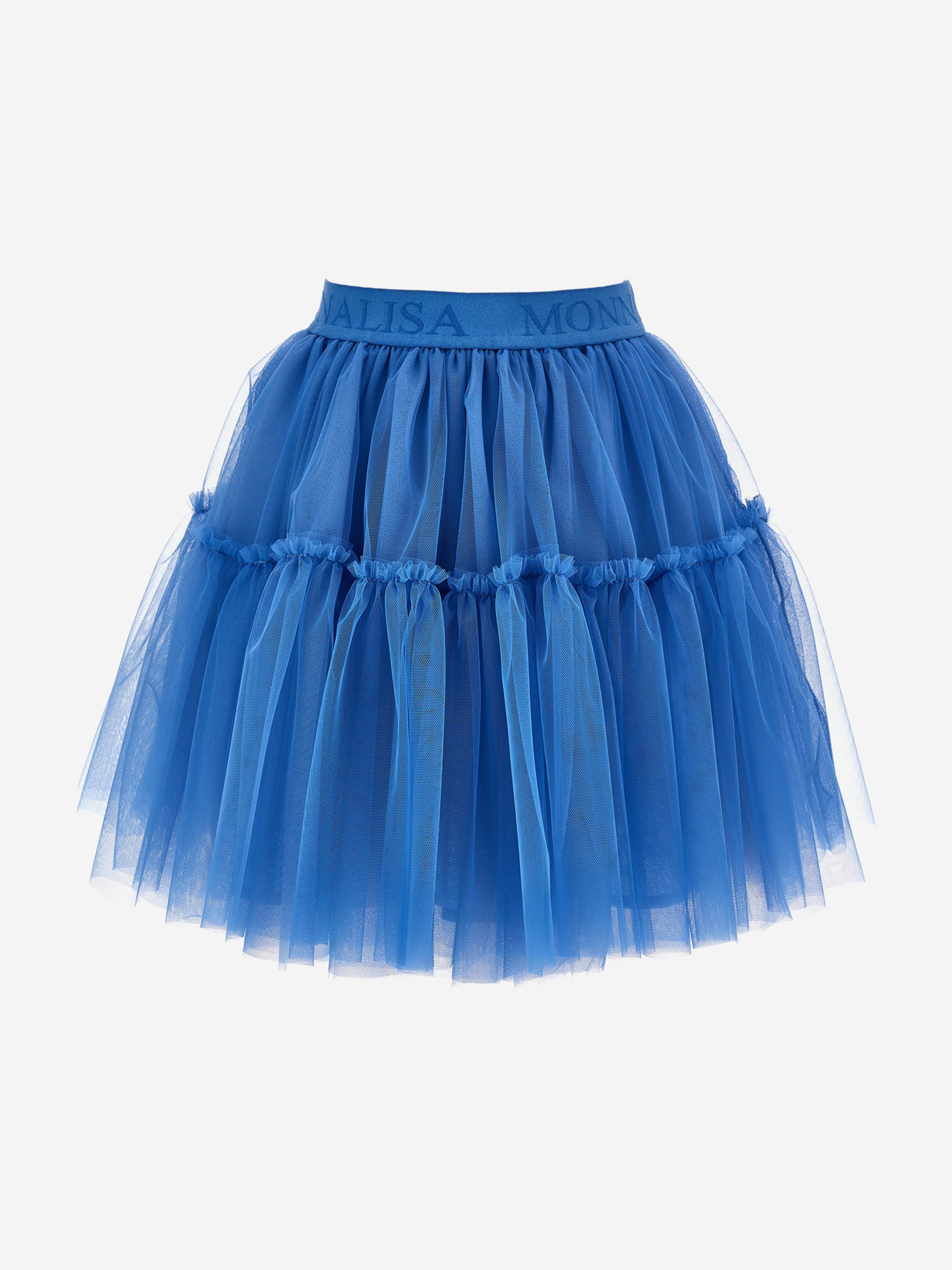 Blue Tutu Skirt Girl Monnalisa Girls Tulle Tutu Skirt In Blue