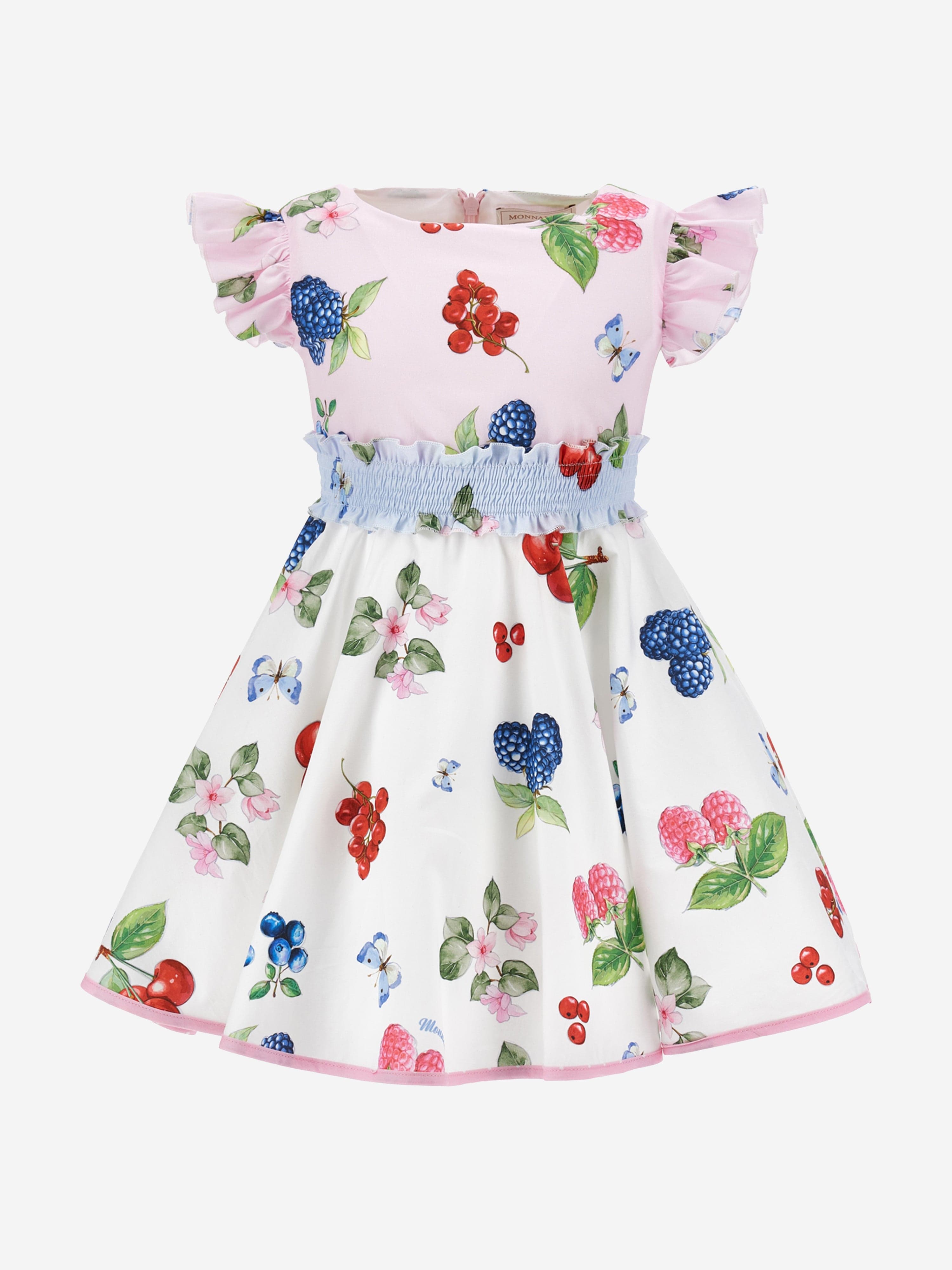 designer girls dresses from monnalisa Monnalisa Girls Peach Blossom Dress in Pink