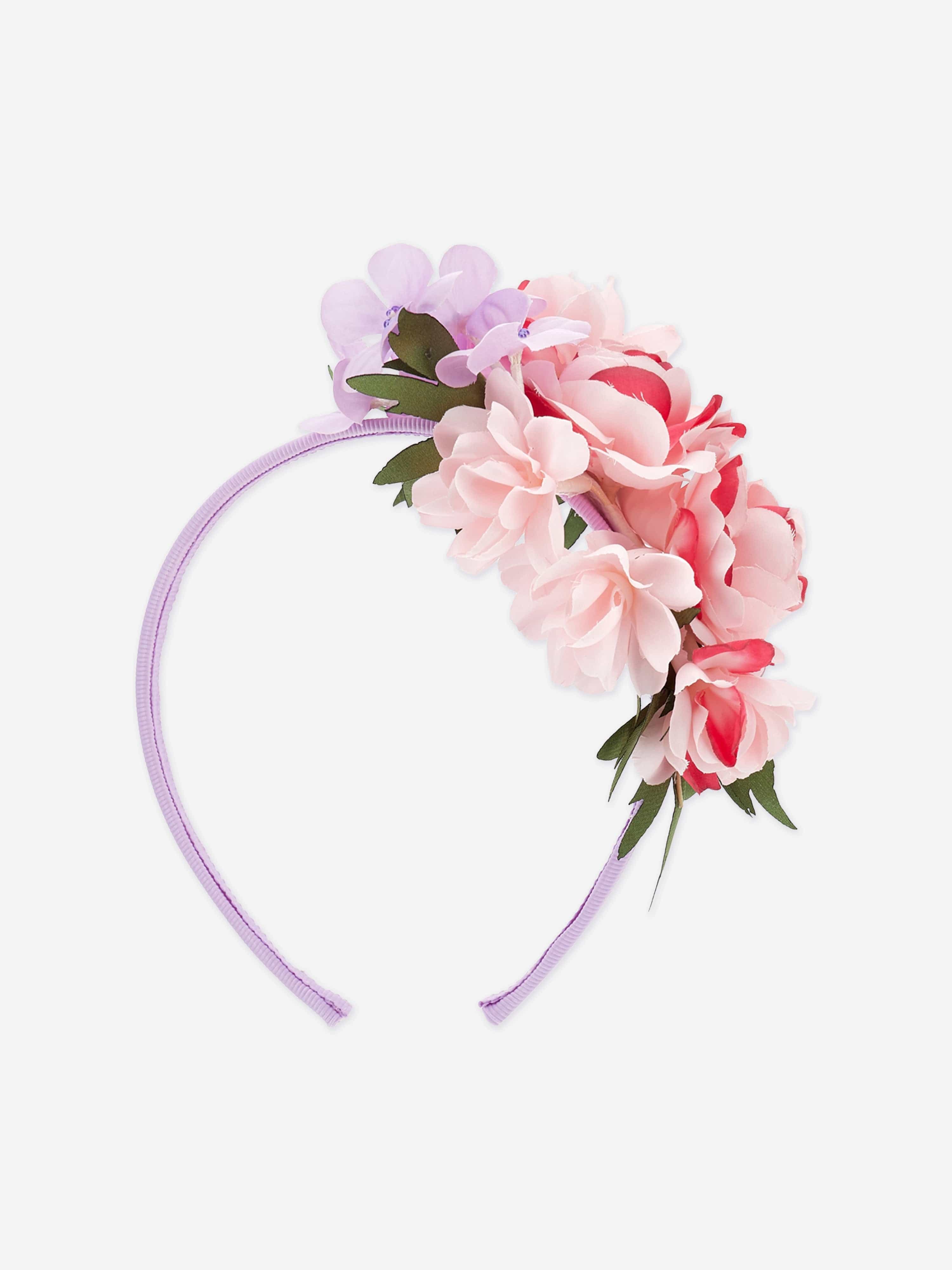 Monnalisa Girls Flower Headband in Purple | Childsplay Clothing