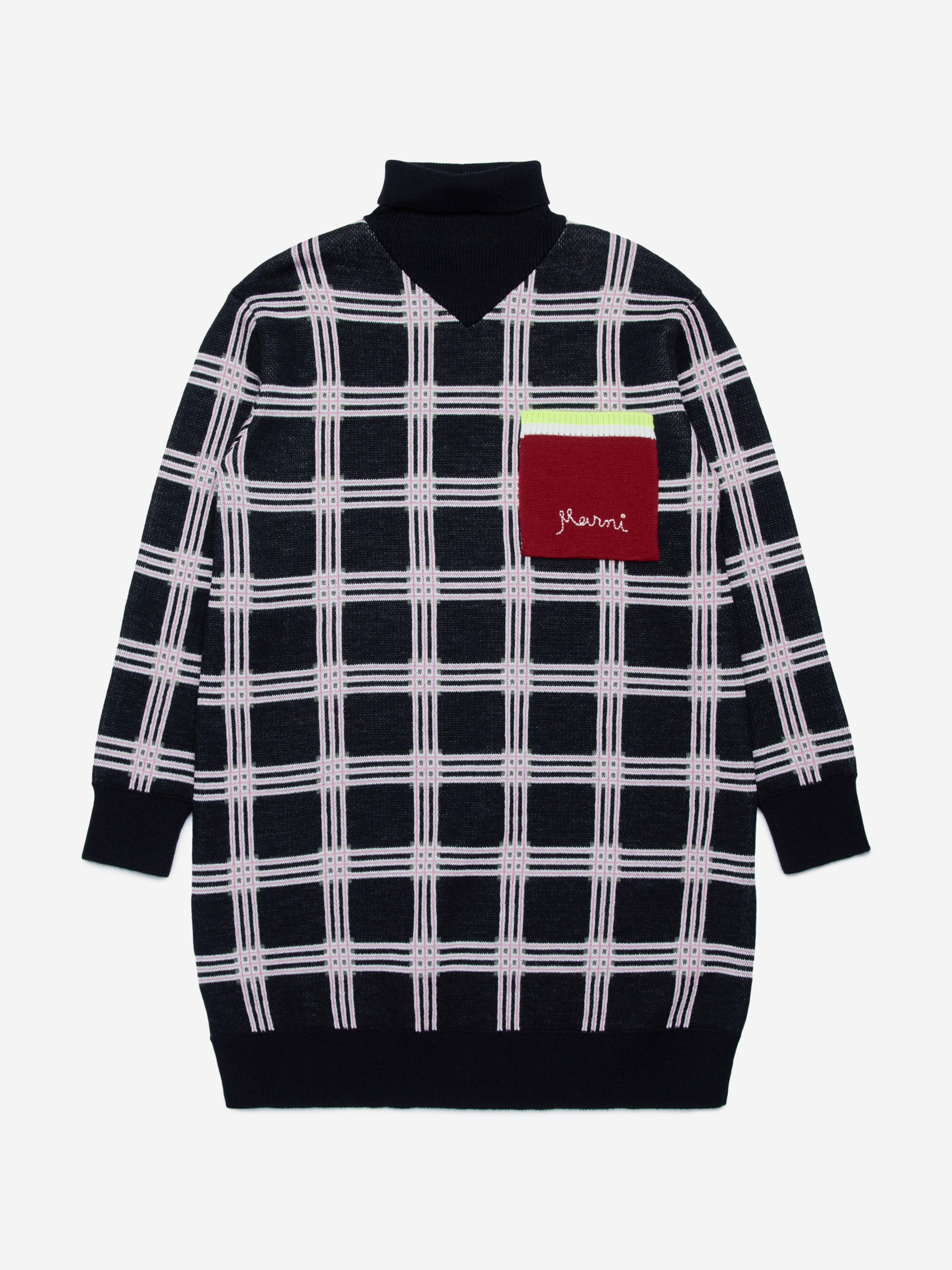 MARNI Girls Sweater Dress in Black MARNI Girls Sweater Dress in Black