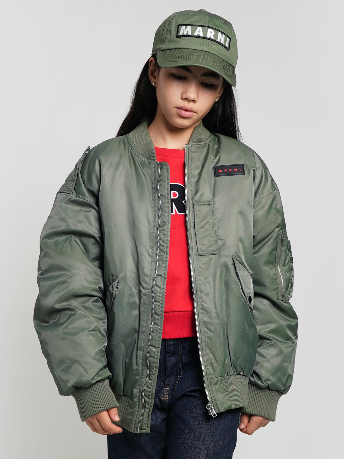 MARNI Kids Bomber Jacket in Green | Childsplay Clothing
