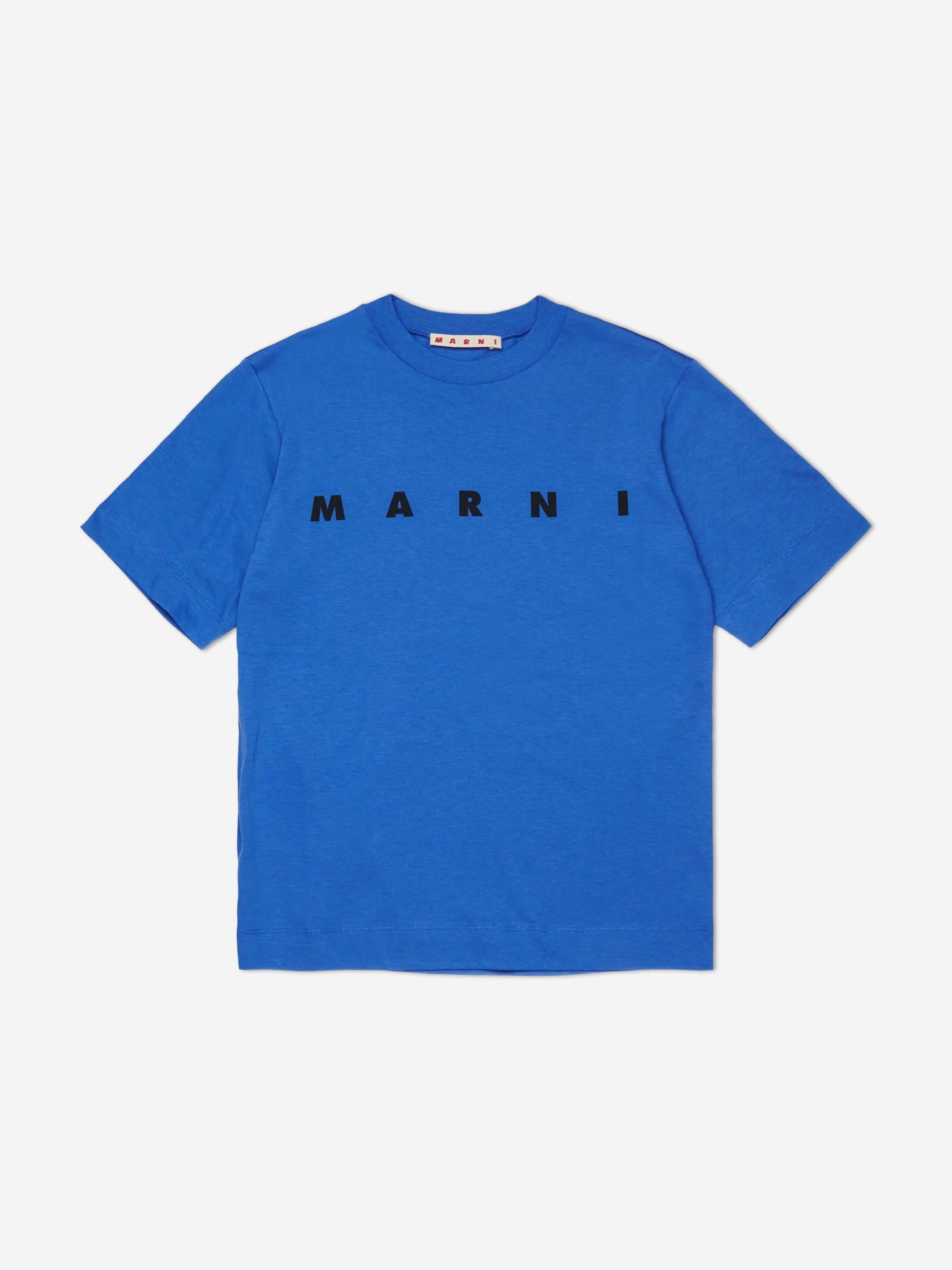 MARNI キッズ ロゴ ネイビー Tシャツ MARNI Kids Logo T-Shirt in Blue | Childsplay Clothing
