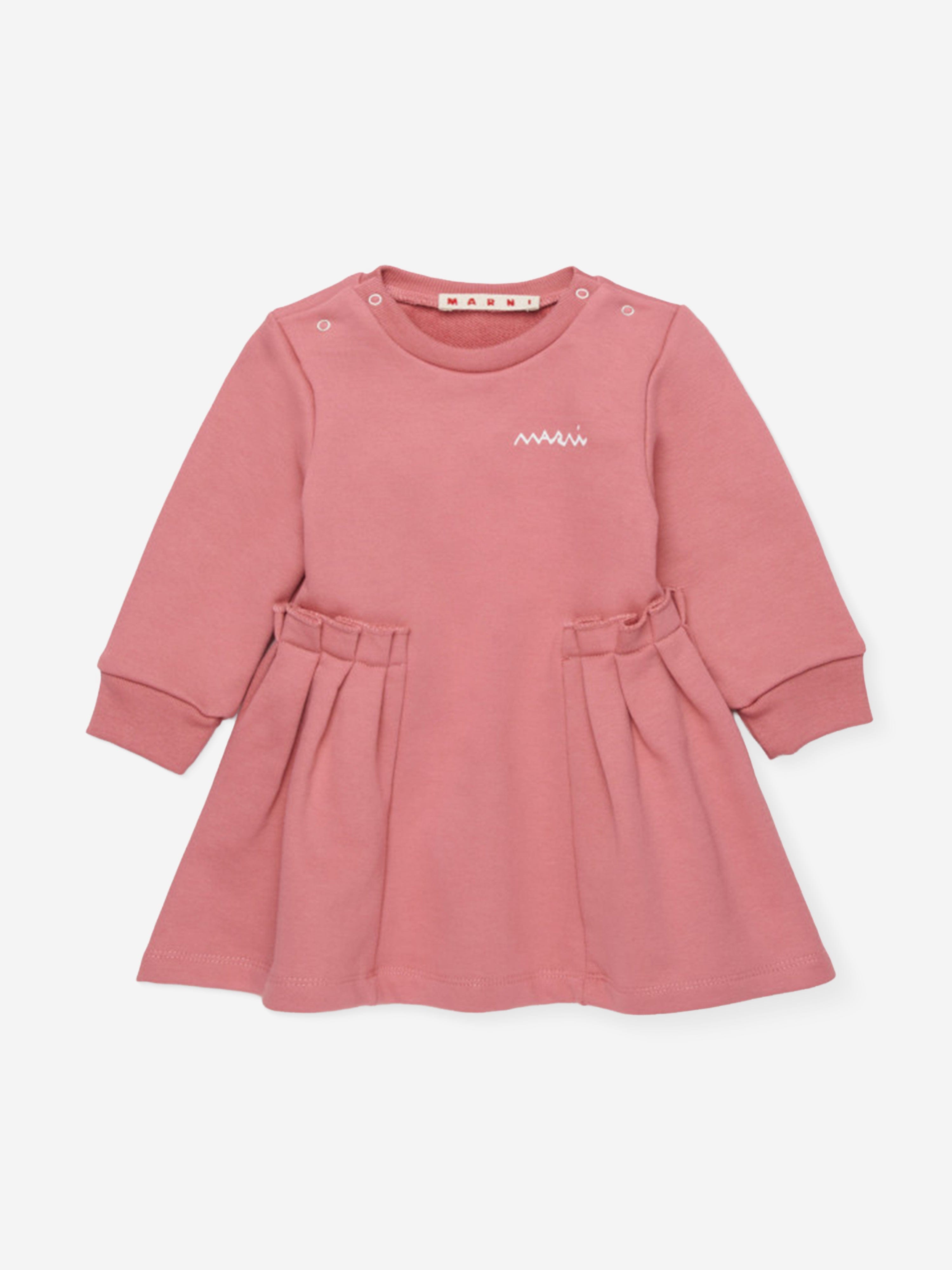 MARNI Baby Girls Sweater Dress in Pink MARNI Baby Girls Sweater Dress in Pink