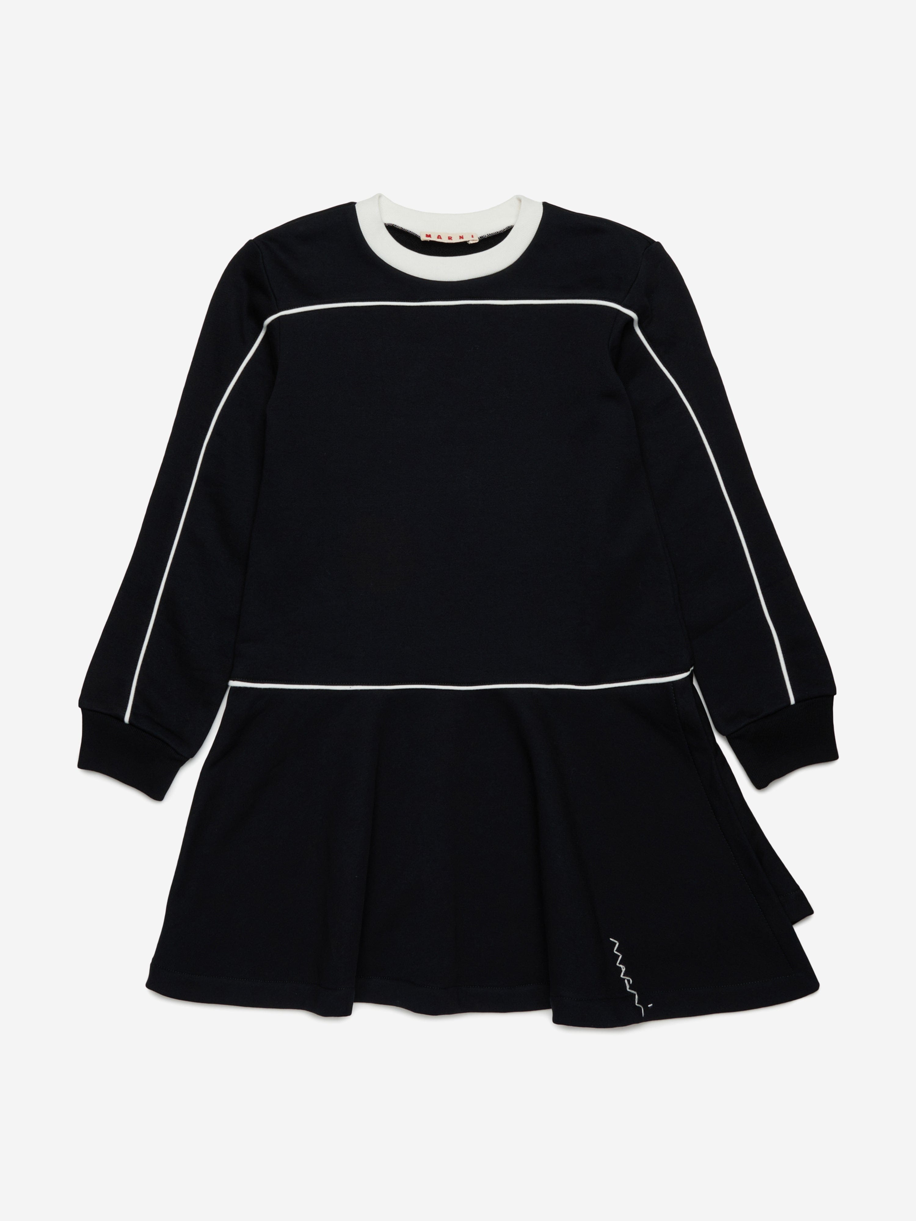 Marni for Kids - Fleece short Dress with contrasting piping