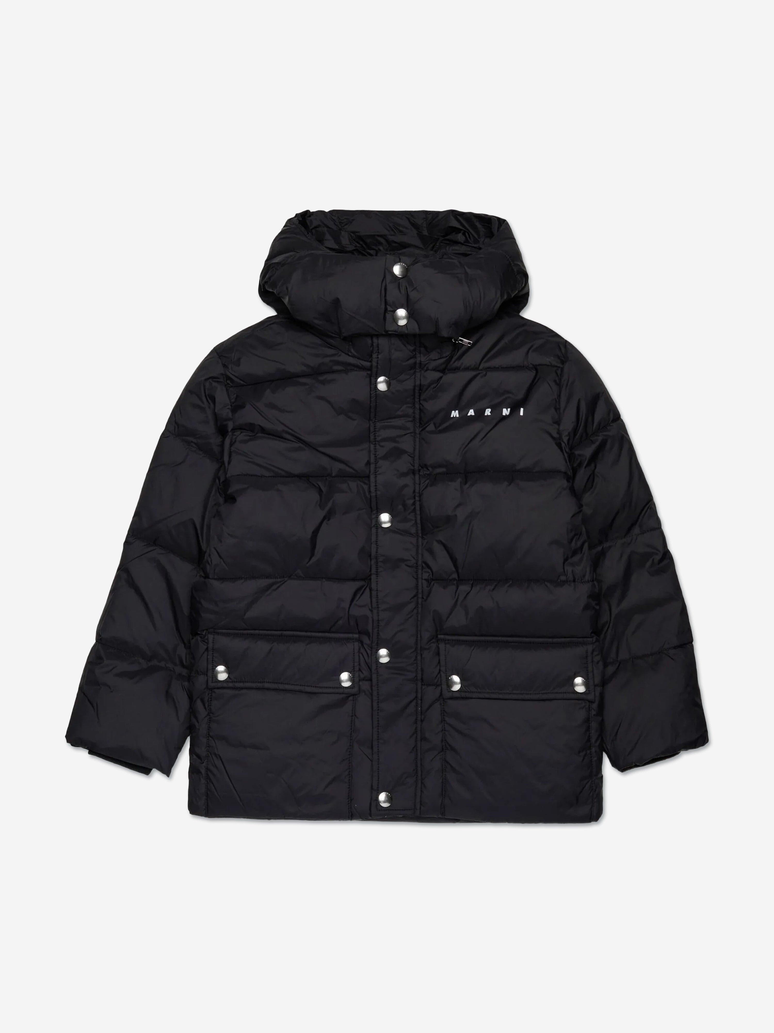 MARNI Kids Logo Puffer Jacket in Black | Childsplay Clothing