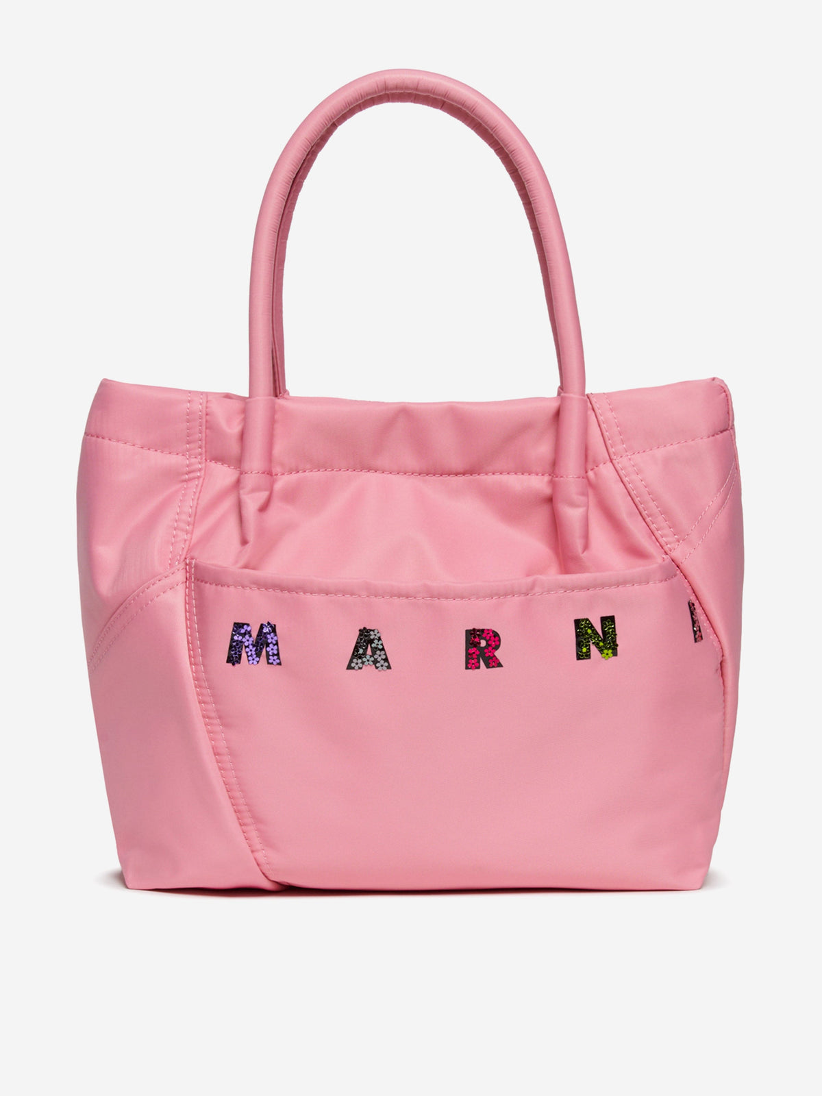 MARNI Girls Logo Tote Bag in Pink (25cm) | Childsplay Clothing