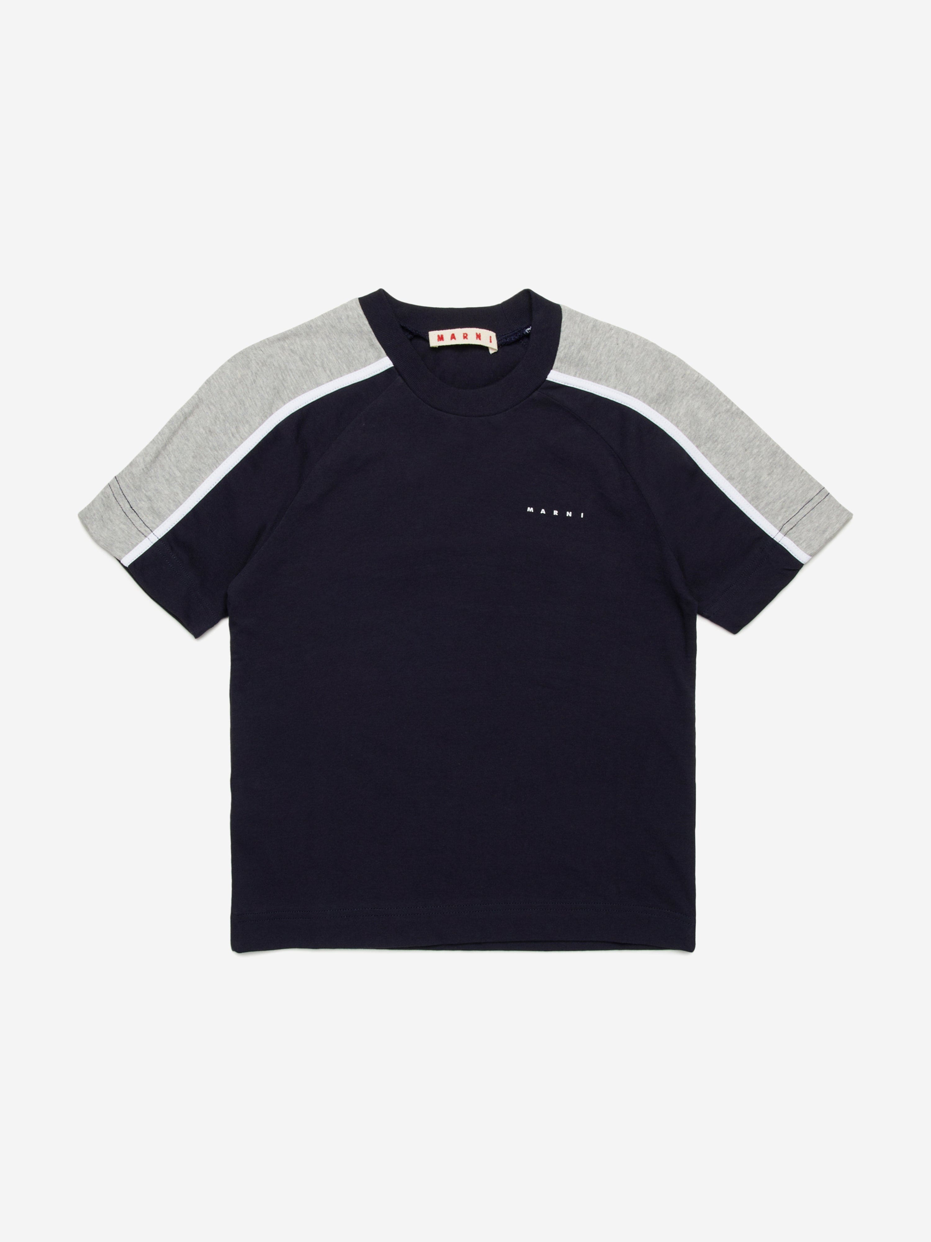 MARNI KIDS Kids Colourblock T-Shirt in Navy | Childsplay