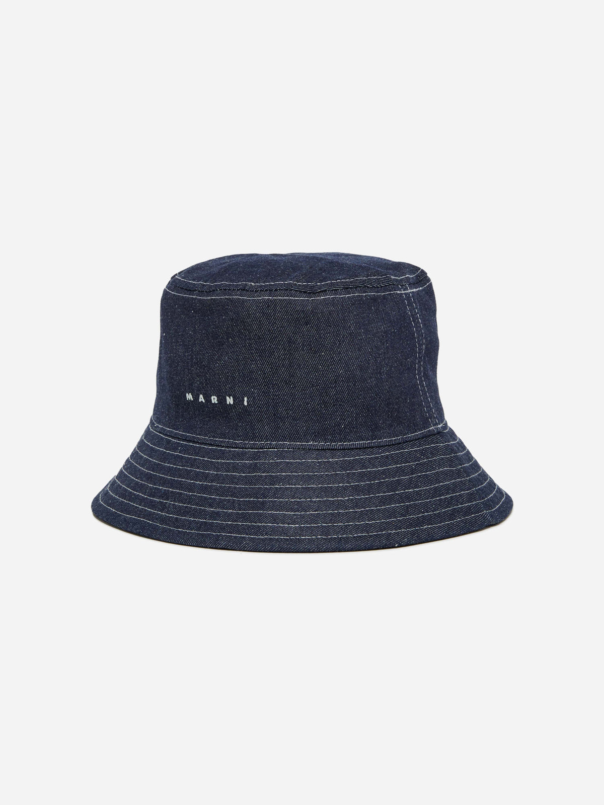 MARNI Kids Denim Logo Bucket Hat in Navy | Childsplay Clothing display picture 2