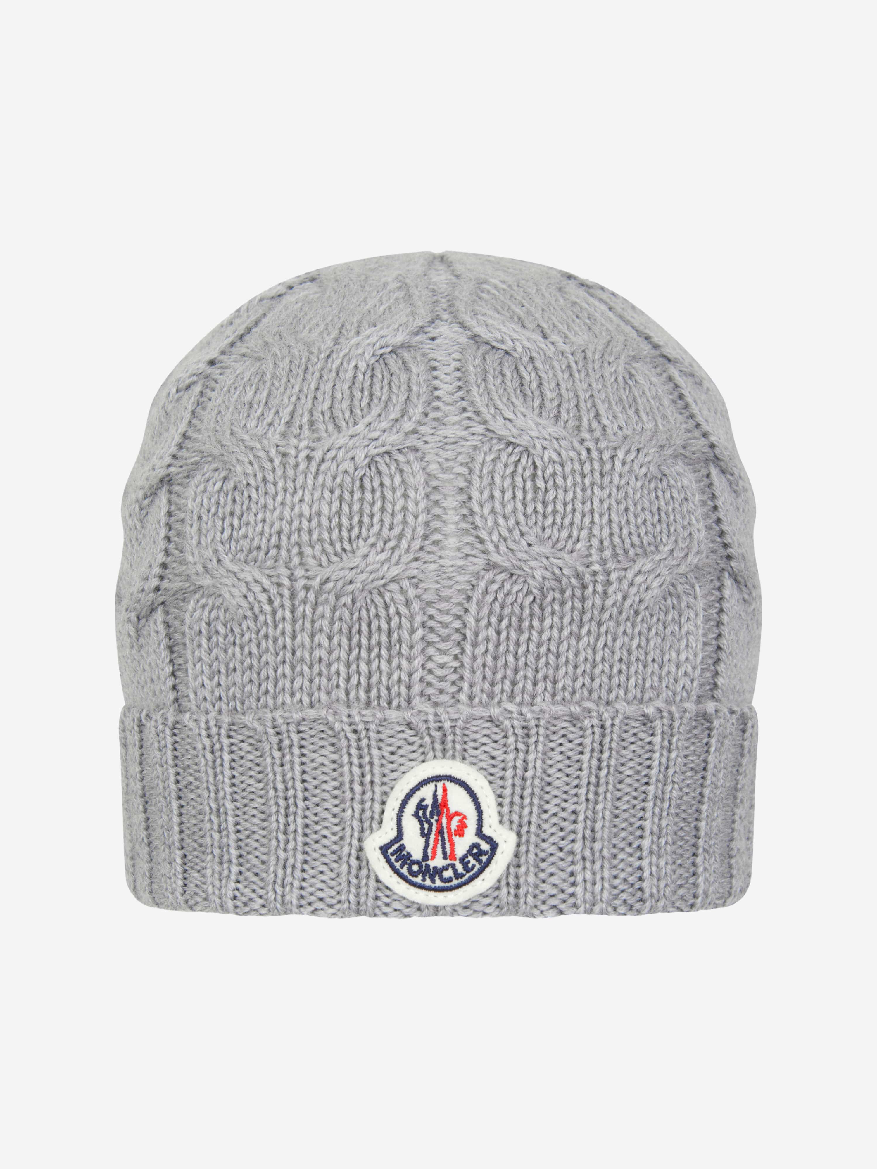 mens grey moncler beanie