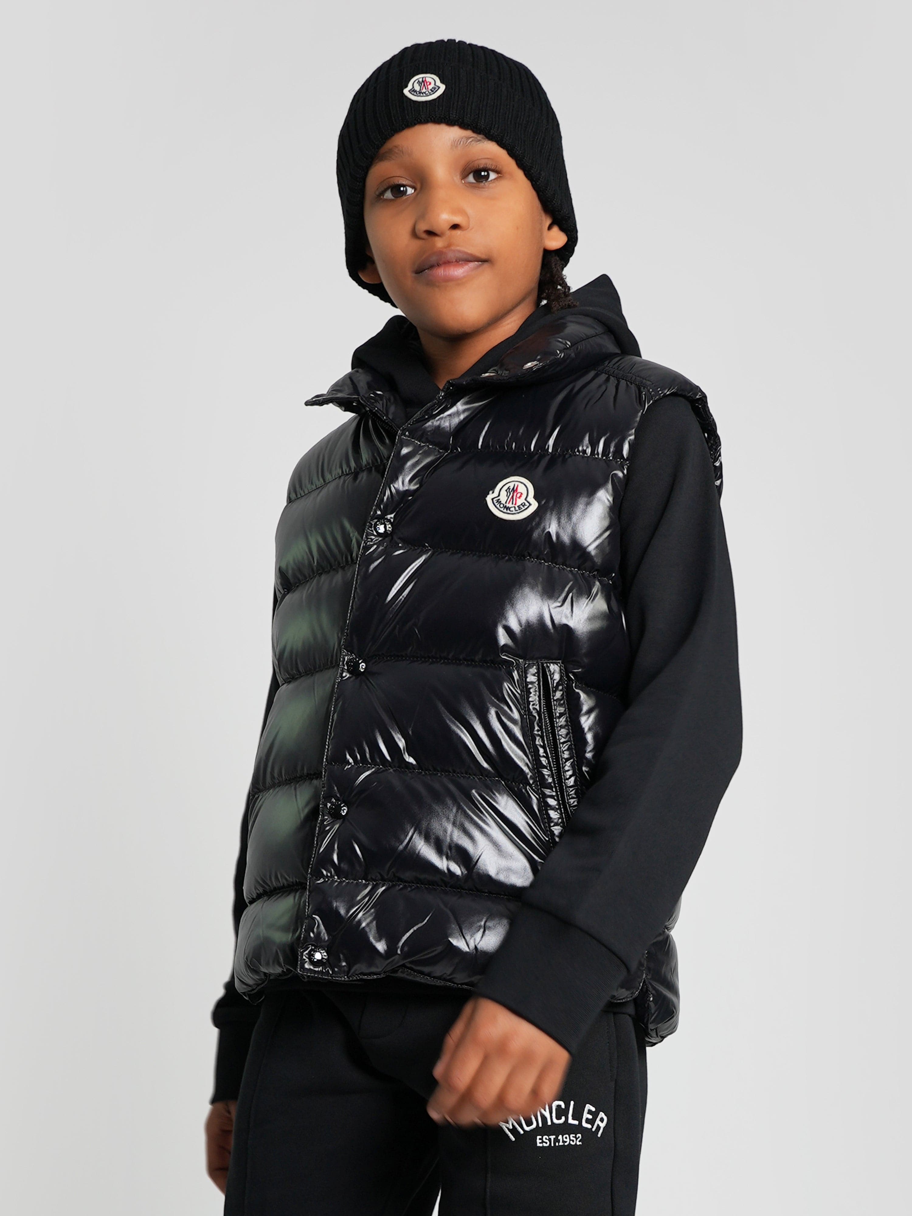 Moncler Enfant Boys Down Padded Tib Gilet in Black | Childsplay  
