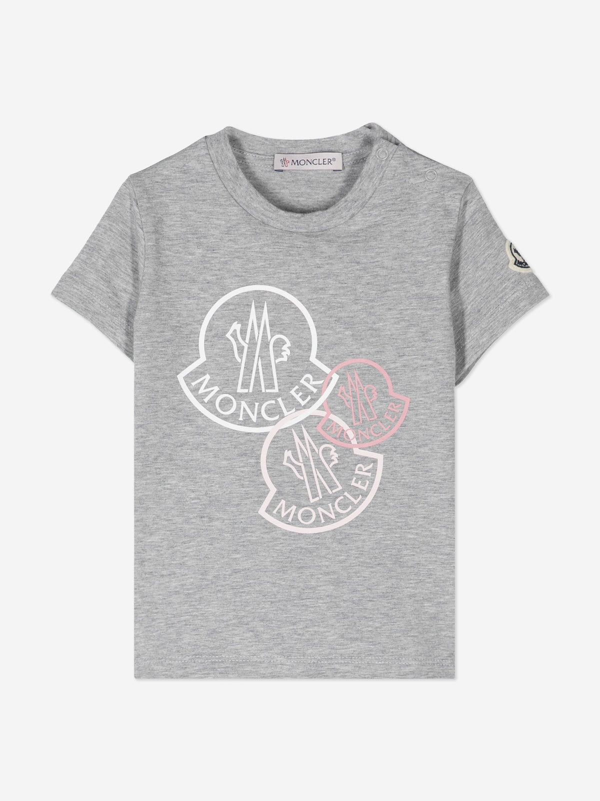 Moncler Enfant Baby Girls LogoT-Shirt in Grey | Childsplay Clothing
