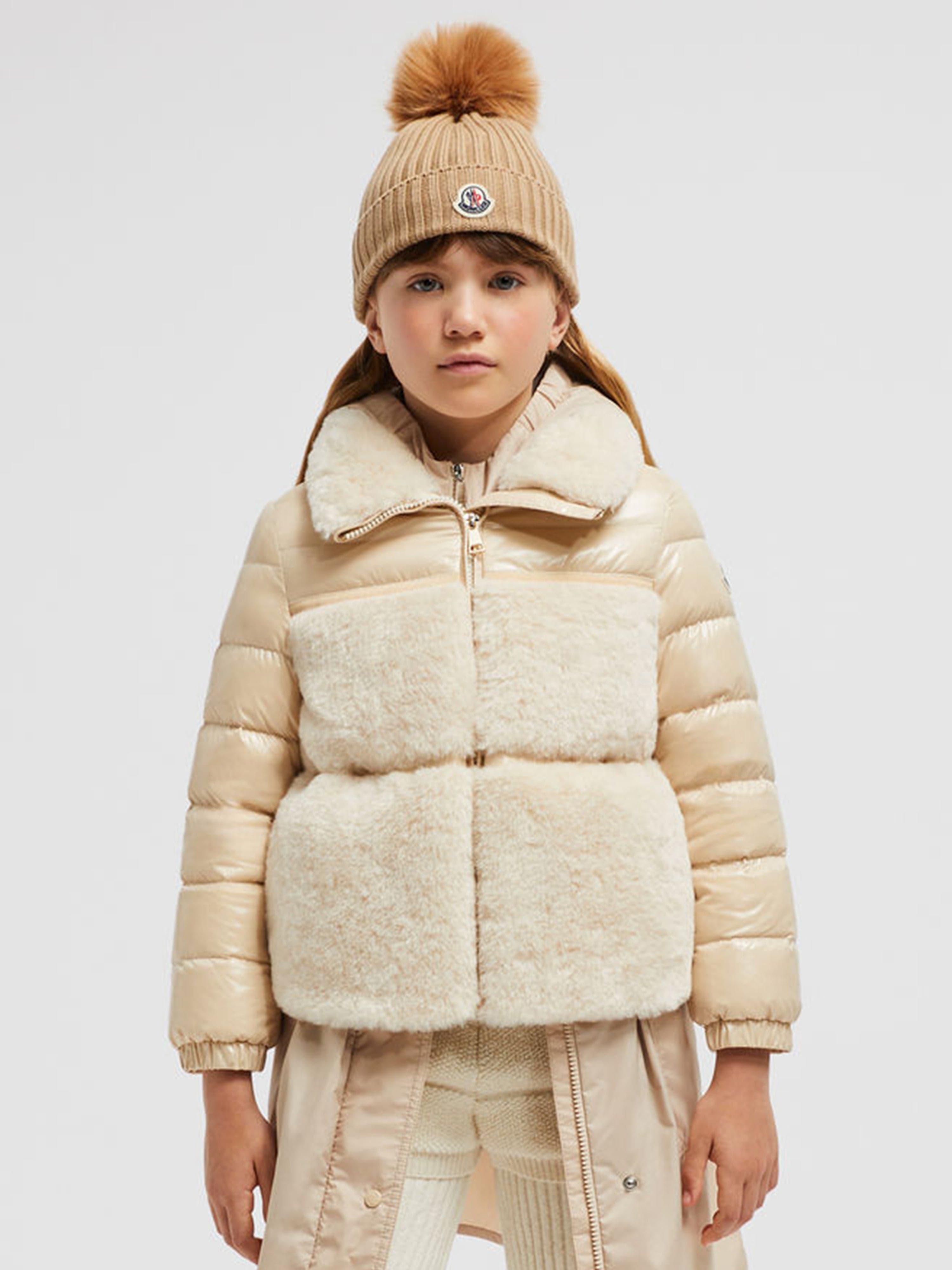 Moncler Enfant Girls Badyf Down Padded Jacket in Beige main image 1