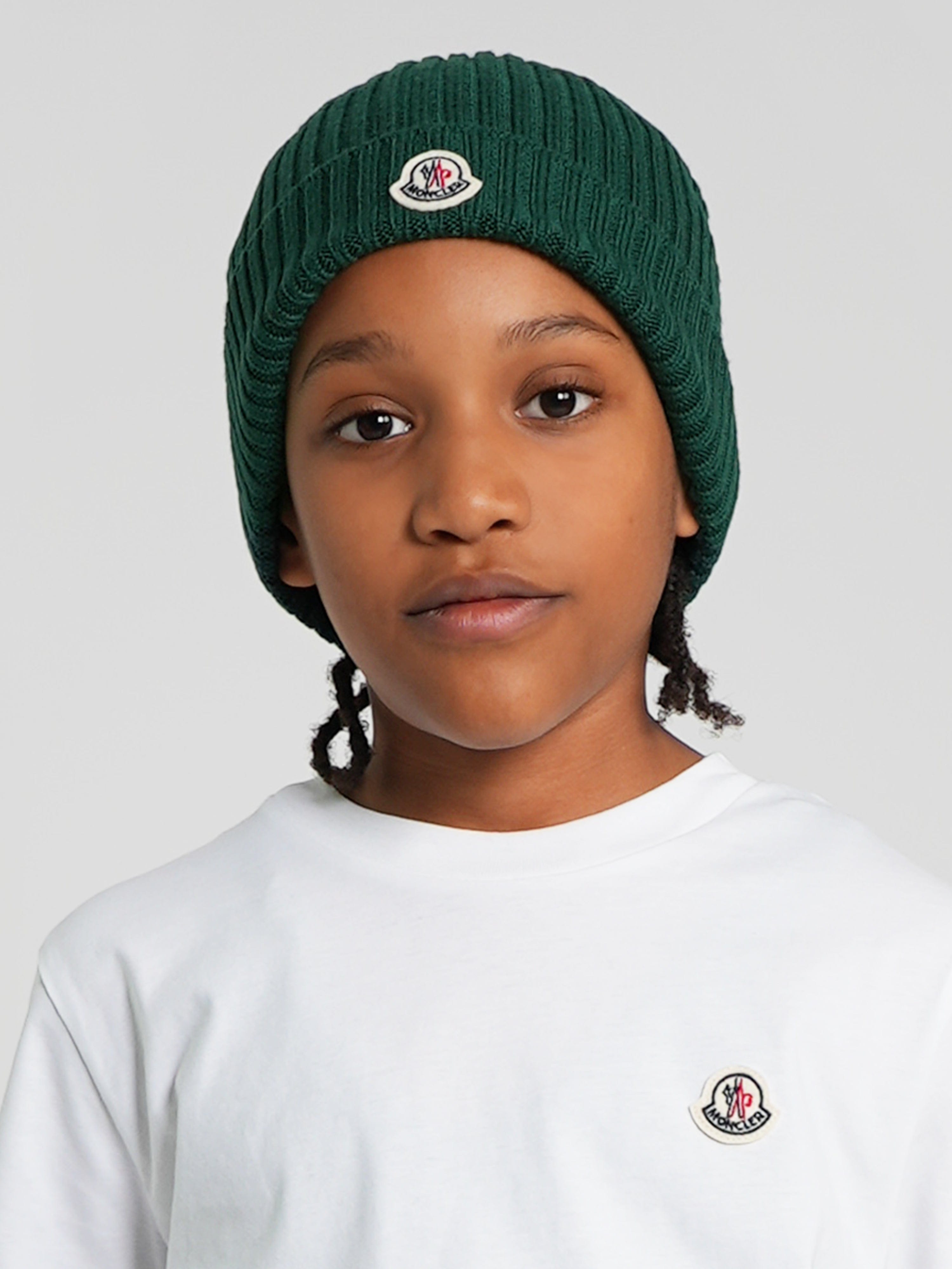 Moncler Enfant アイボリー ビーニー 値下げしました モンクレール MONCLER MONCLER ニット帽 BERRETTO TRICOT 3B00019