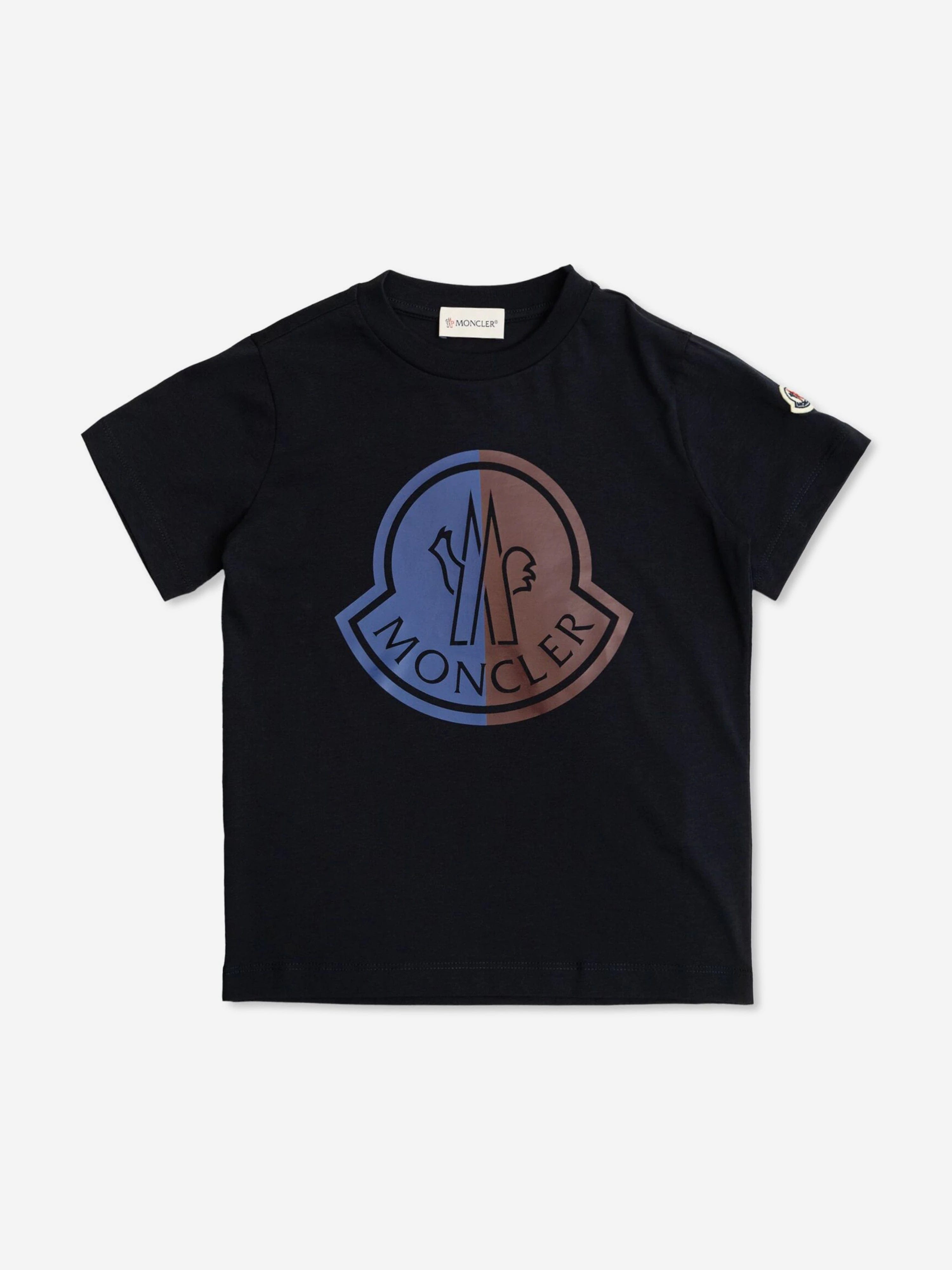 Moncler Enfant Moncler Enfant Boys Logo T-Shirt in Navy 