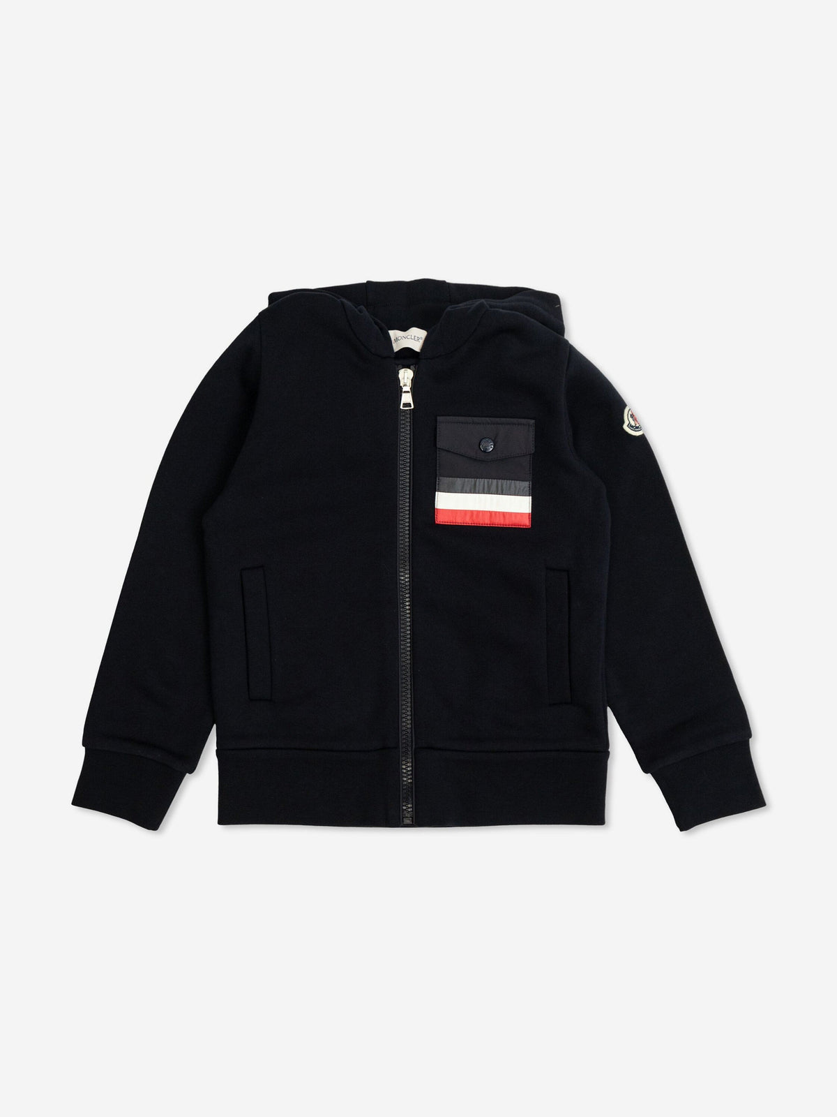 Moncler Enfant Boys Zip Up Top in Navy | Childsplay Clothing