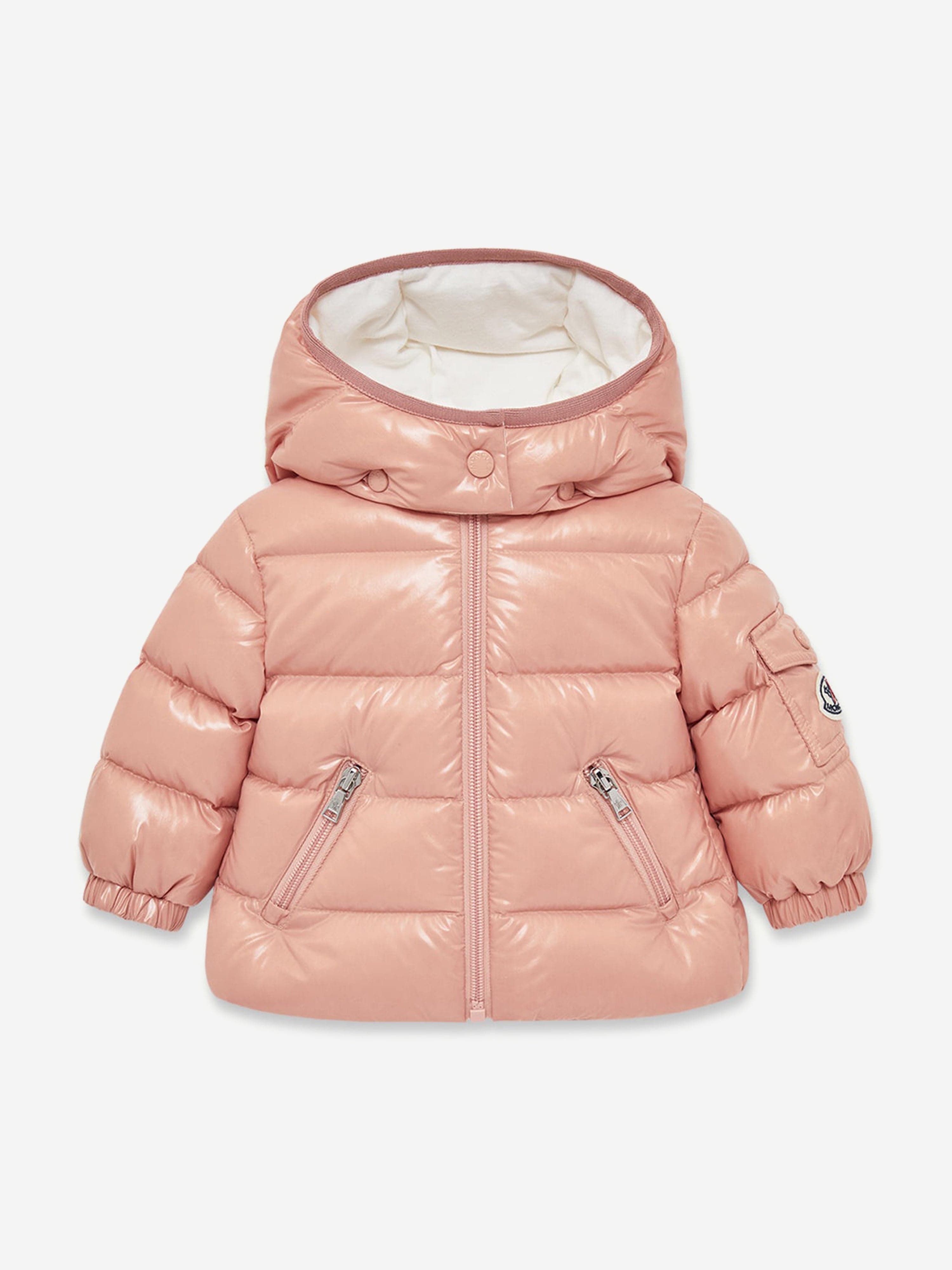 Moncler Enfant Baby Girls Down Padded Bady Jacket in Pink