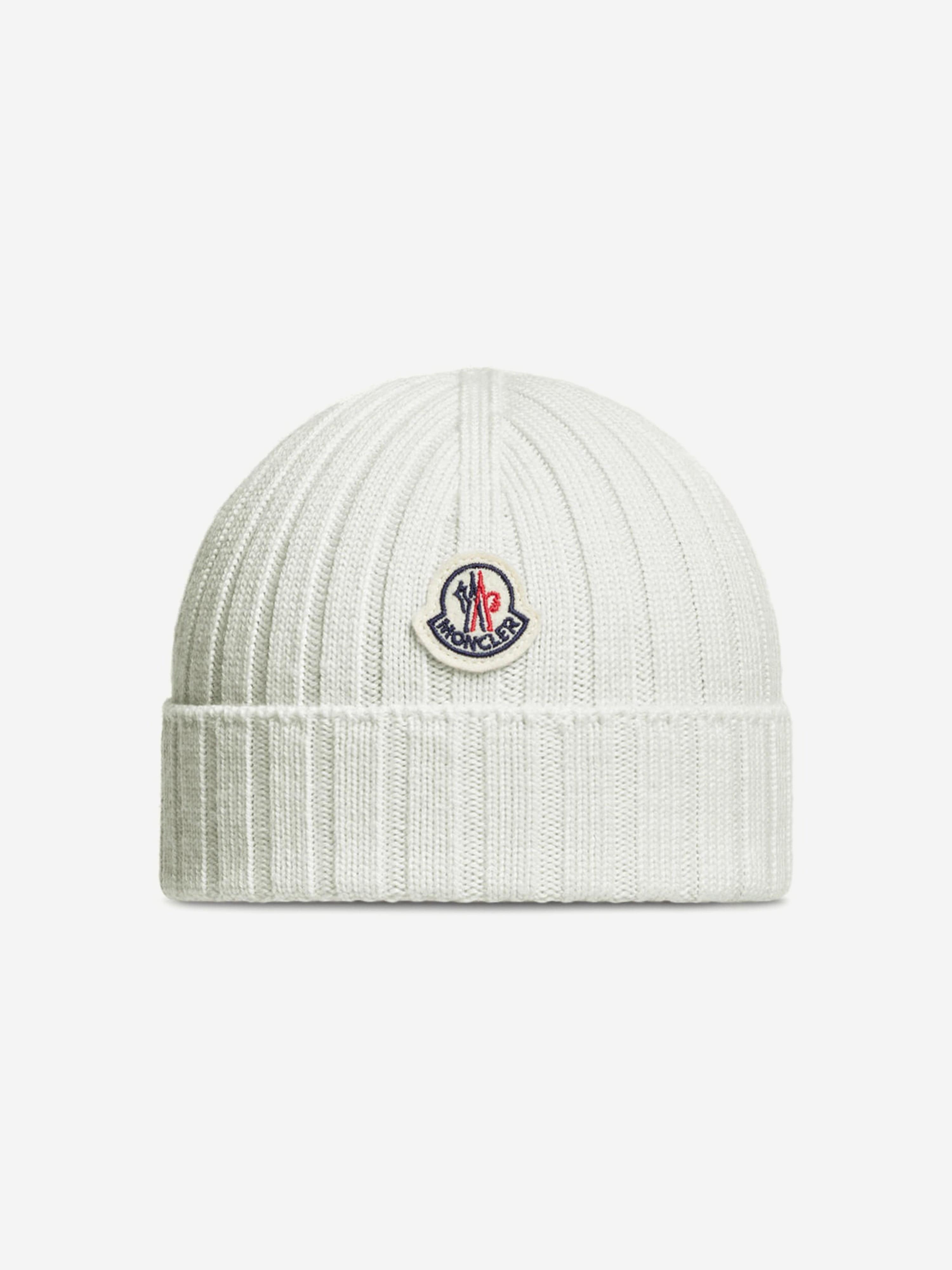 Moncler Enfant アイボリー ビーニー 値下げしました Moncler Enfant Baby Wool Beanie Hat in Ivory | Childsplay Clothing