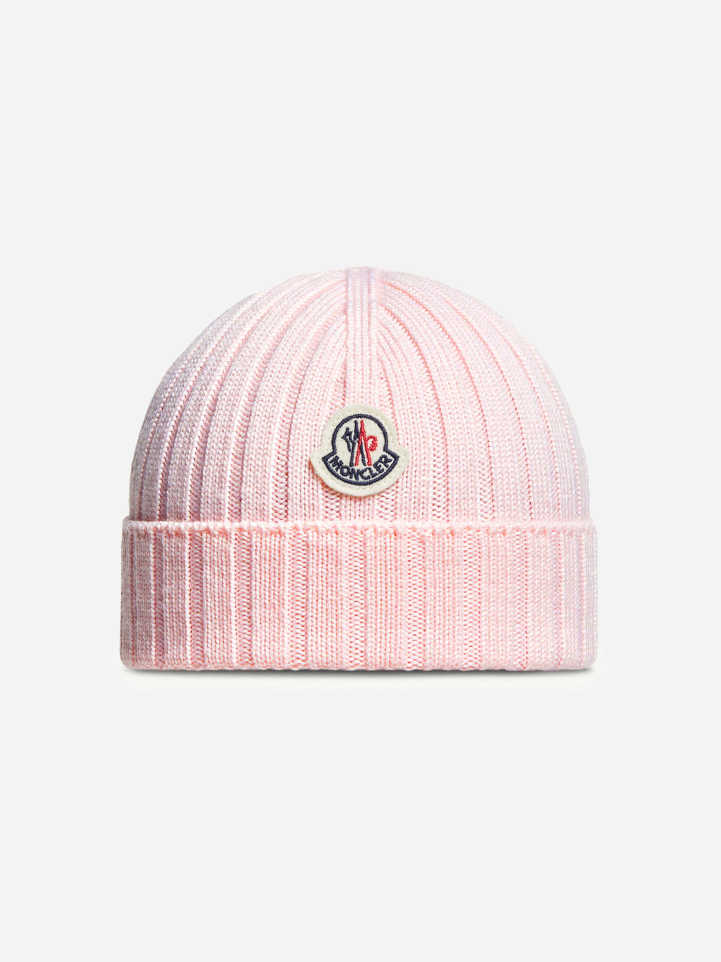 Moncler Enfant Baby Girls Wool Beanie Hat in Pink | Childsplay