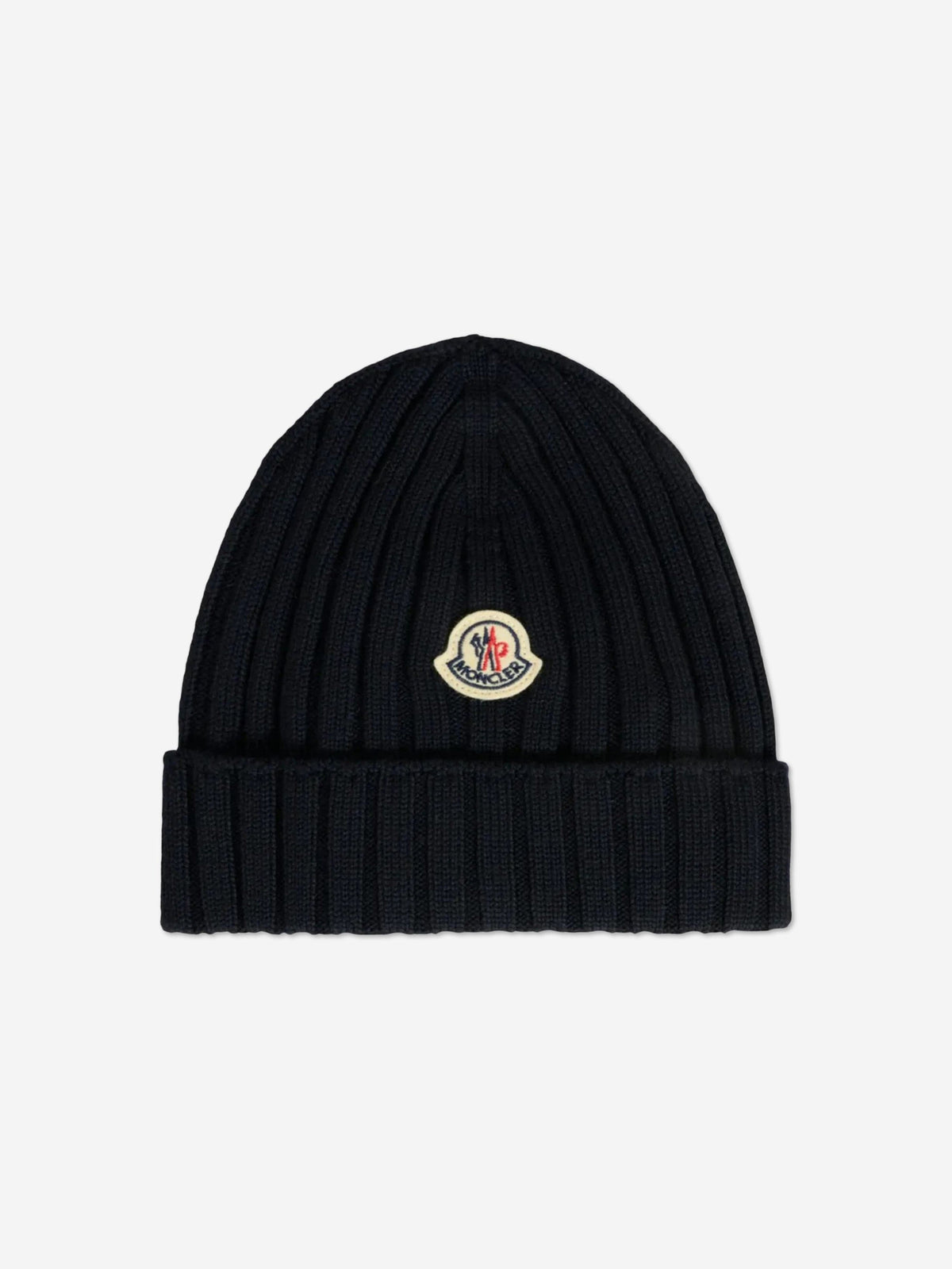 Moncler Black Ribbed Beanie Moncler // Black Ribbed Pom Pom Beanie – VSP Consignment main image 3
