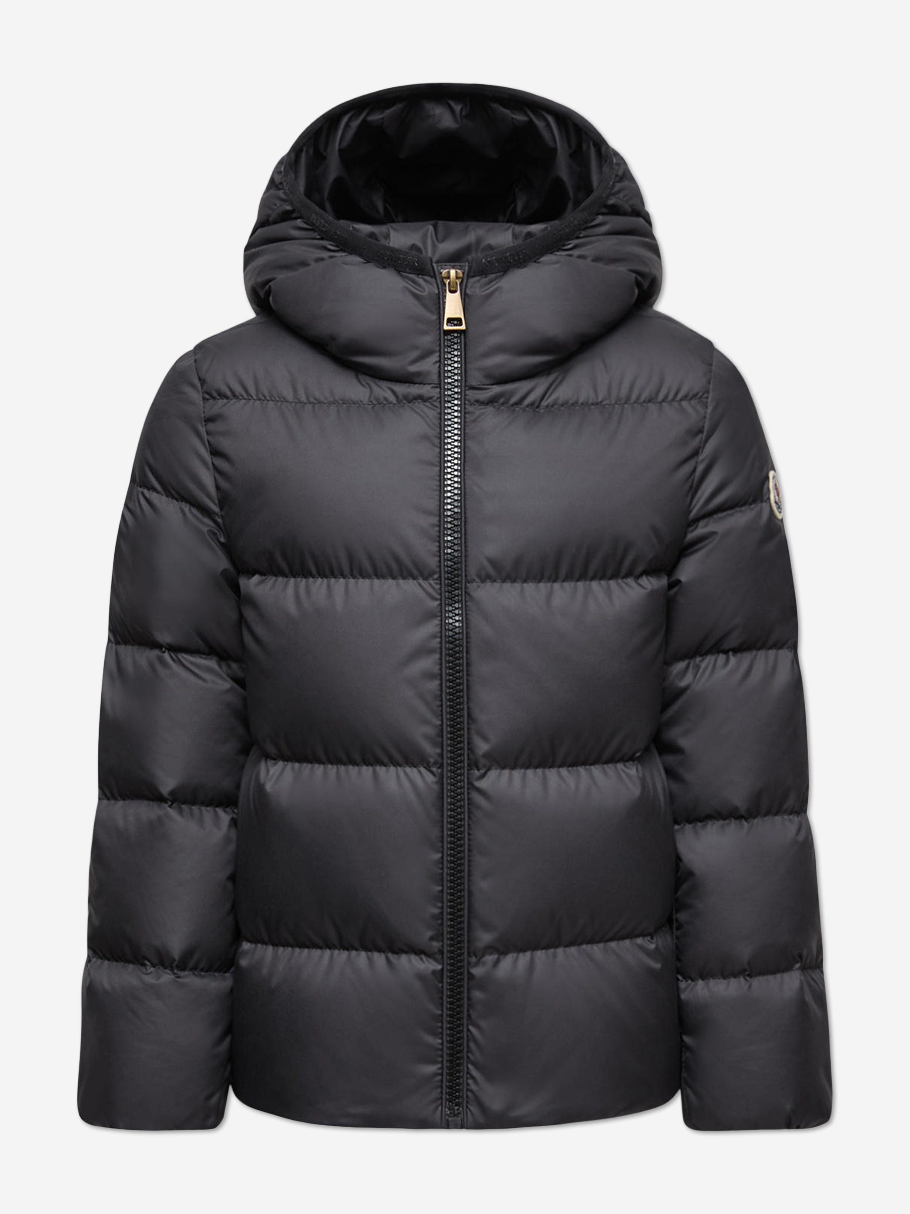 Moncler Enfant Girls Down Padded Beulah Jacket in Black