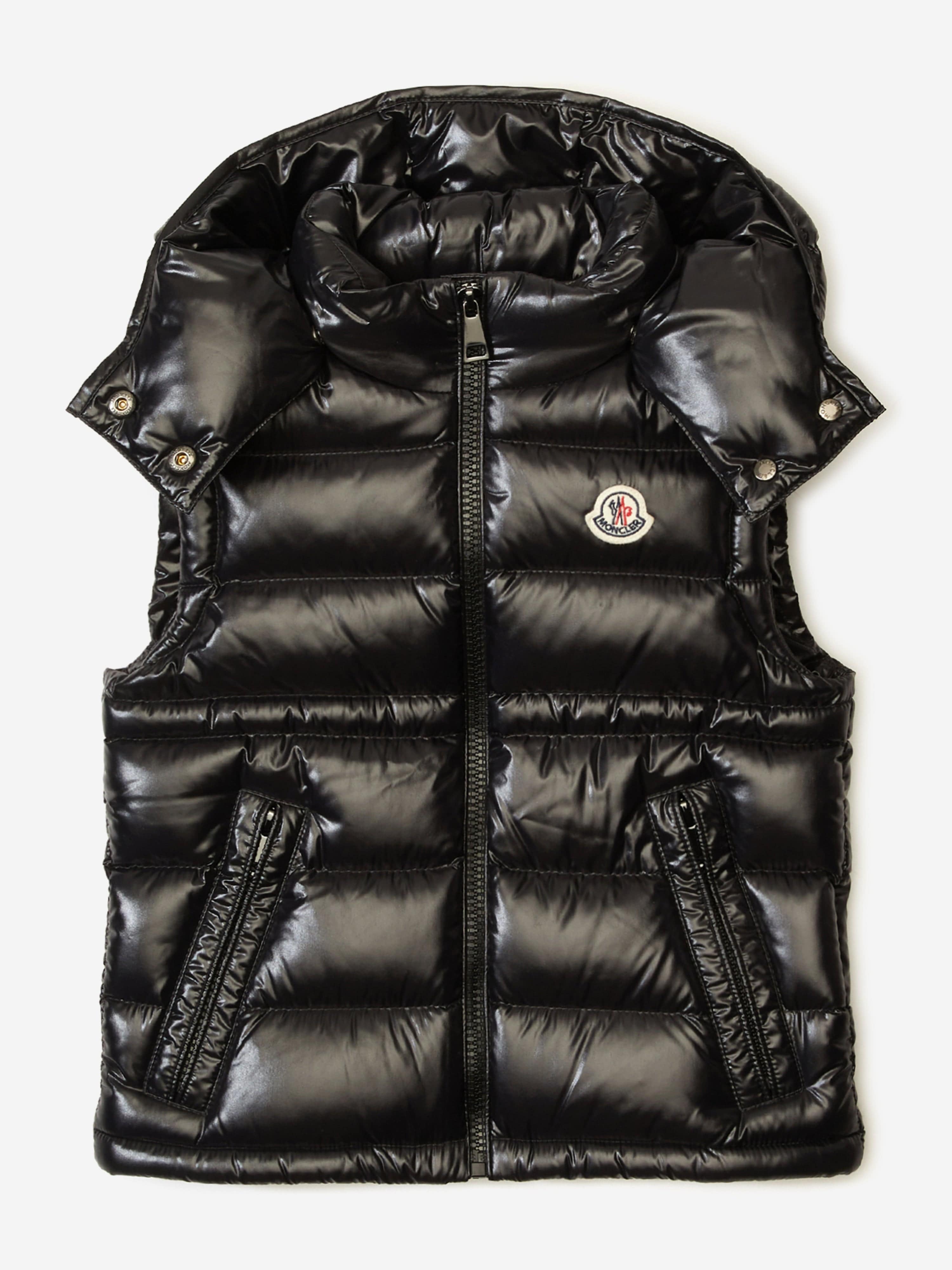 Moncler Enfant Girls Down Padded Ania Gilet in Black | Childsplay