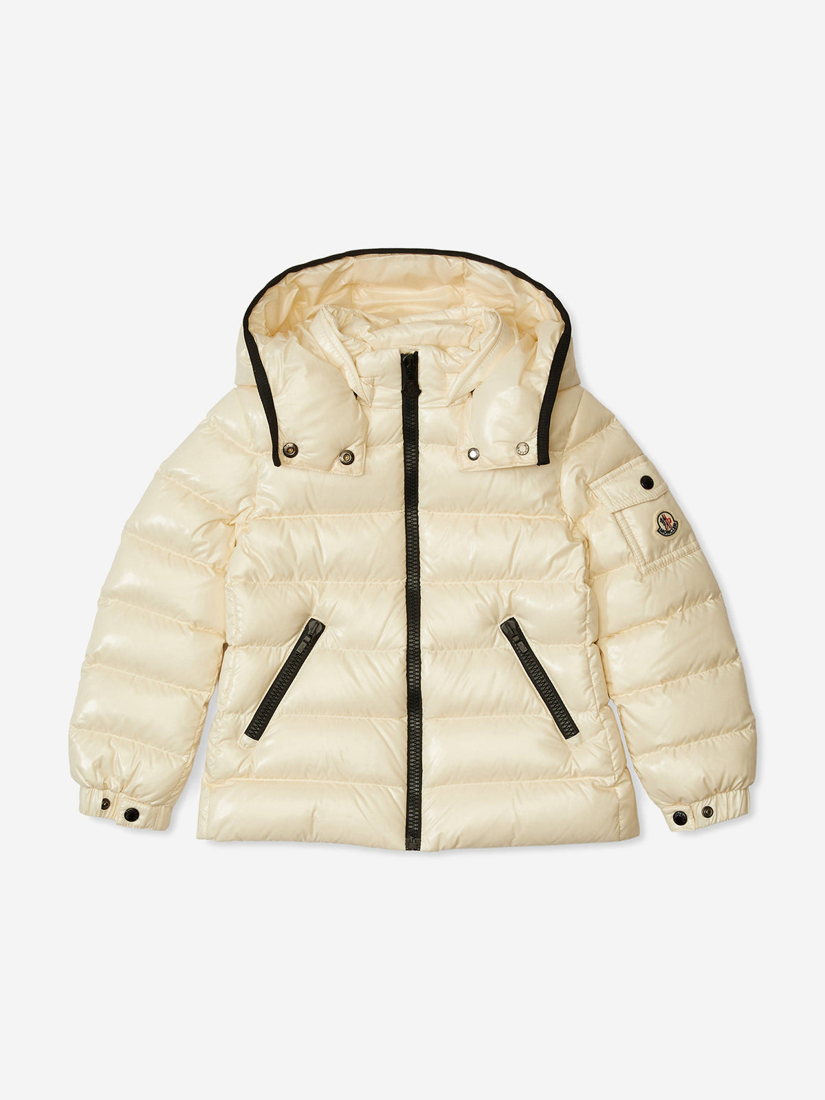 Moncler Enfant Girls Down Padded Bady Jacket in Ivory | Childsplay 
