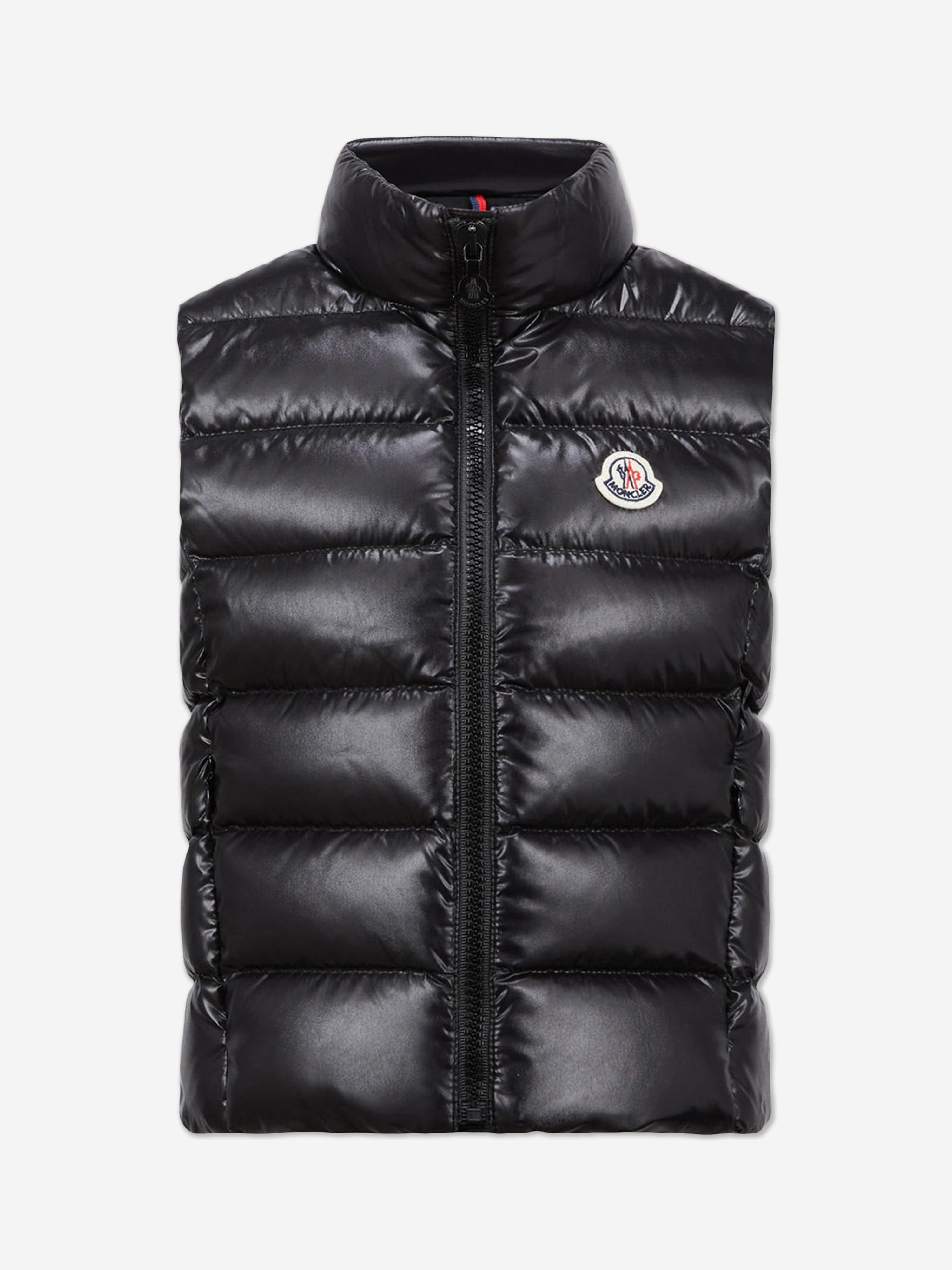 Moncler Enfant Girls Down Padded Ghany Gilet in Black | Childsplay