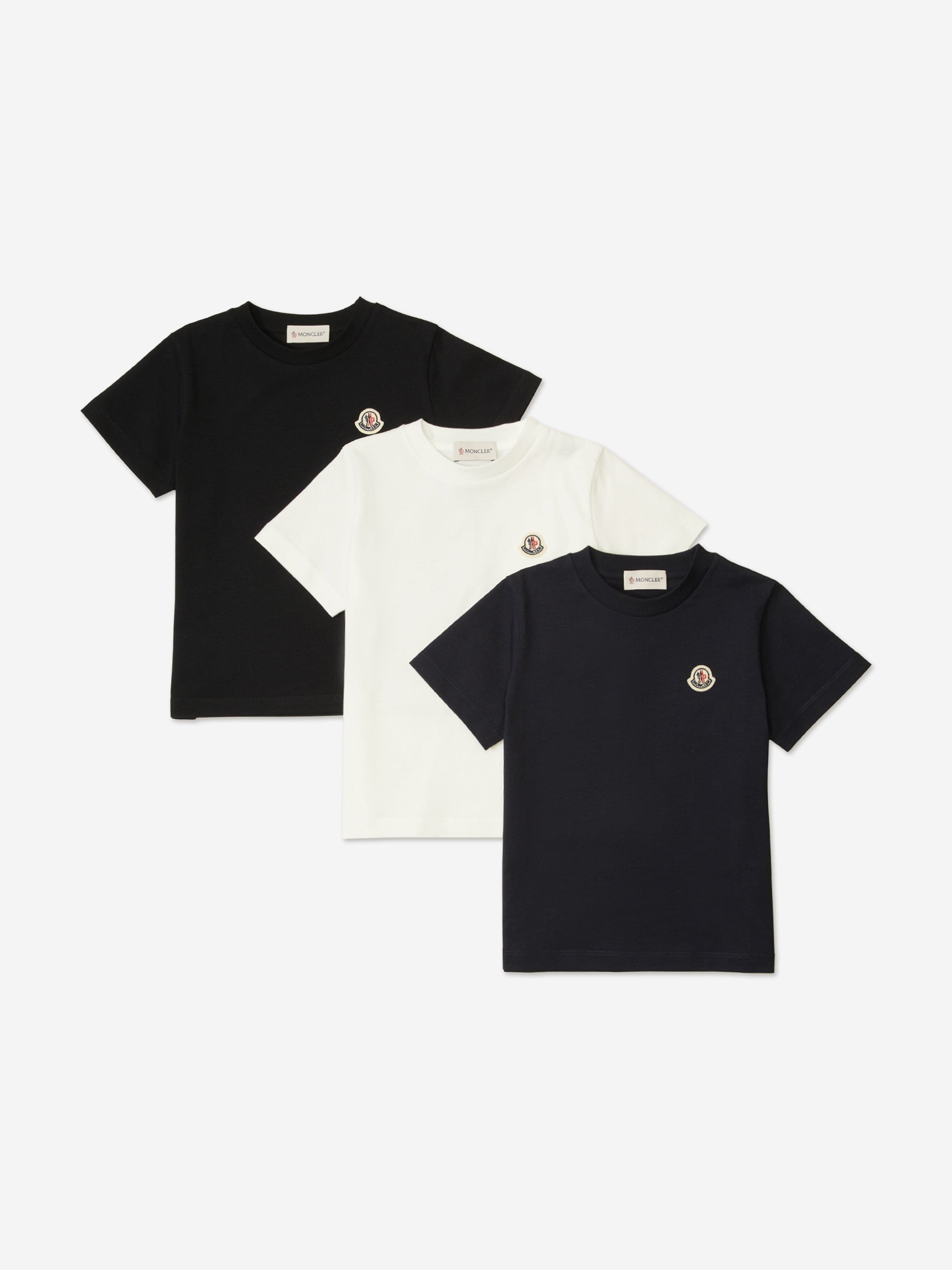 Moncler Enfant Boys 3 Pack T-Shirt Set in Black | Childsplay Clothing