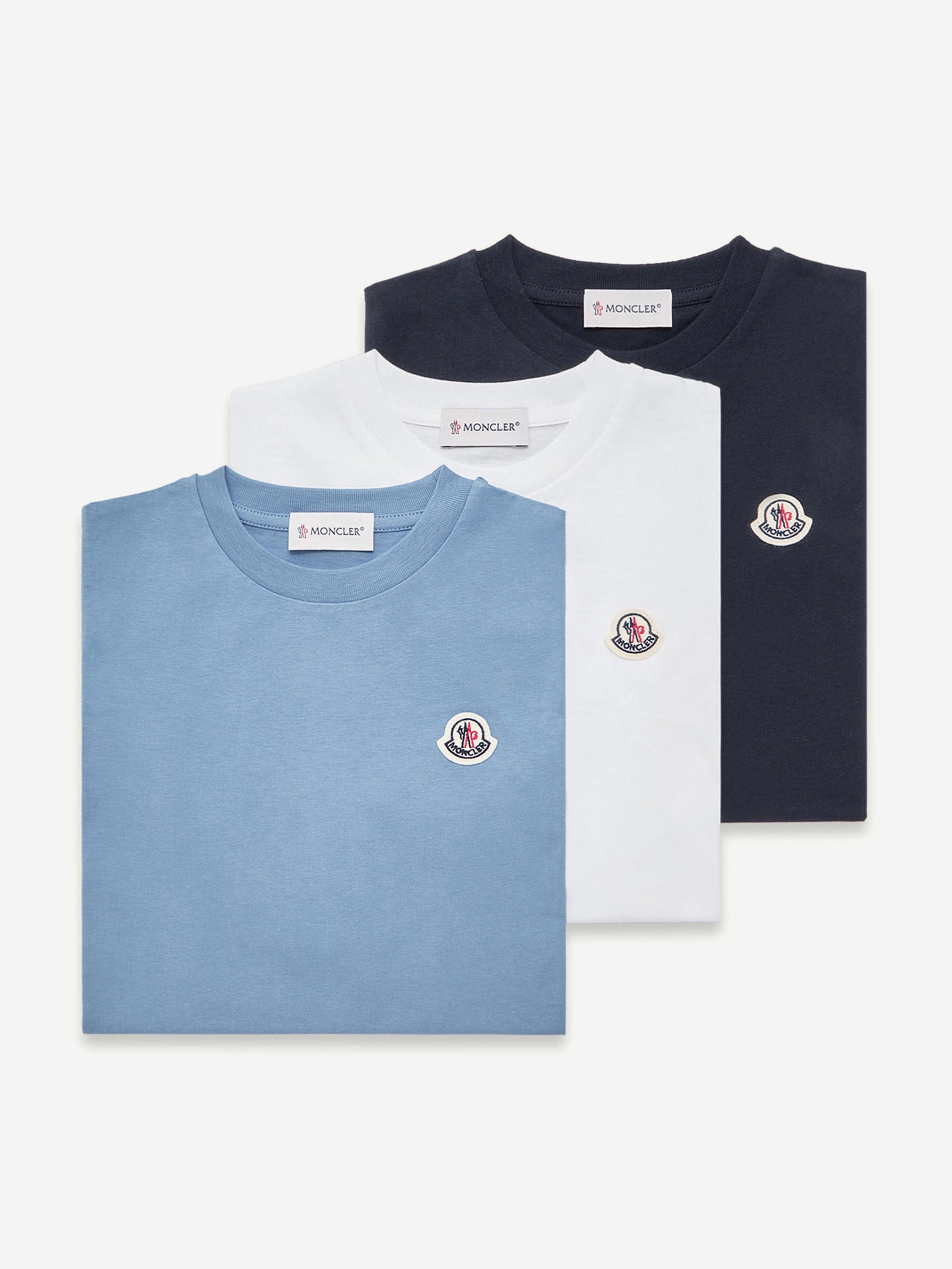 Moncler Enfant Boys 3 Pack T-Shirt Set in Multicolour | Childsplay