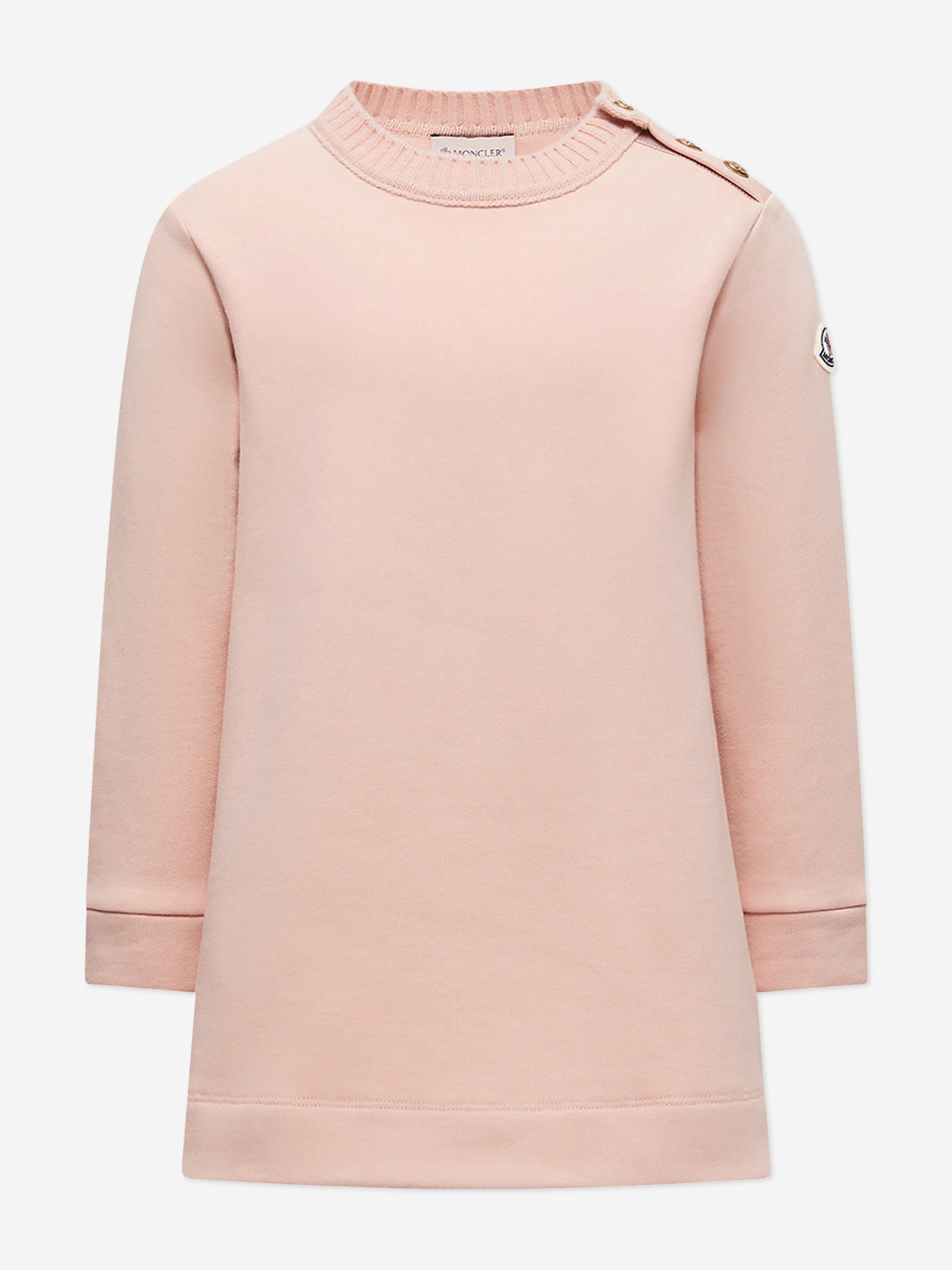 pink moncler dress Moncler Enfant Cotton Piquet Dress, Girls, Pink, Size: 9/12m
