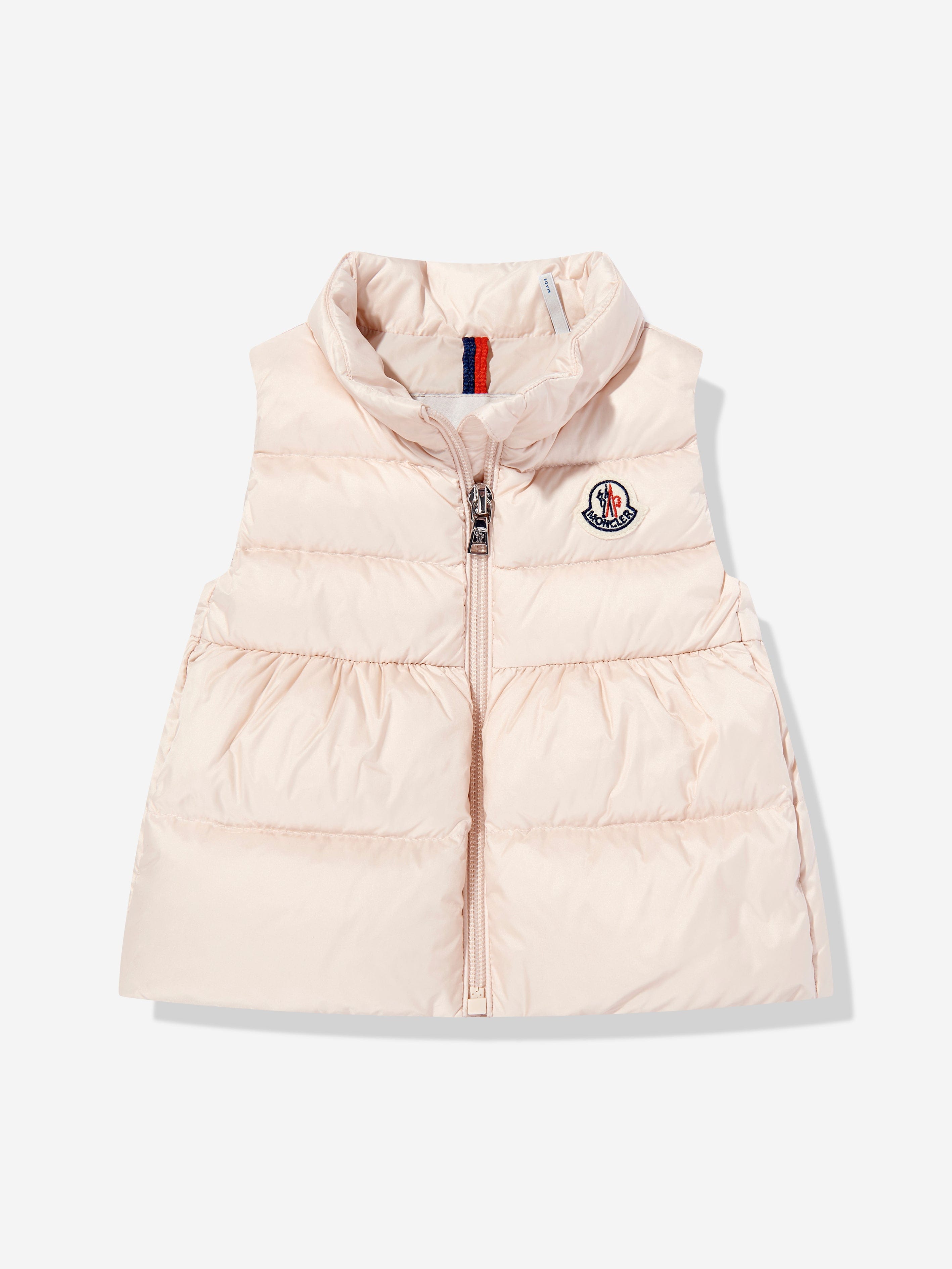Moncler Enfant Baby Girls Hivette Down Padded Gilet in Pink