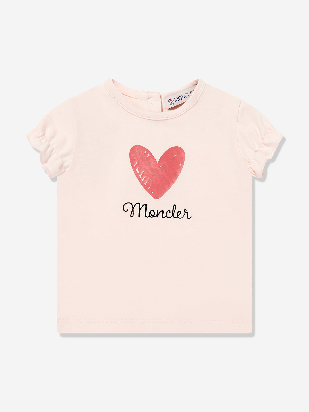 Moncler Enfant Baby Girls Heart Logo T-Shirt in Pink | Childsplay