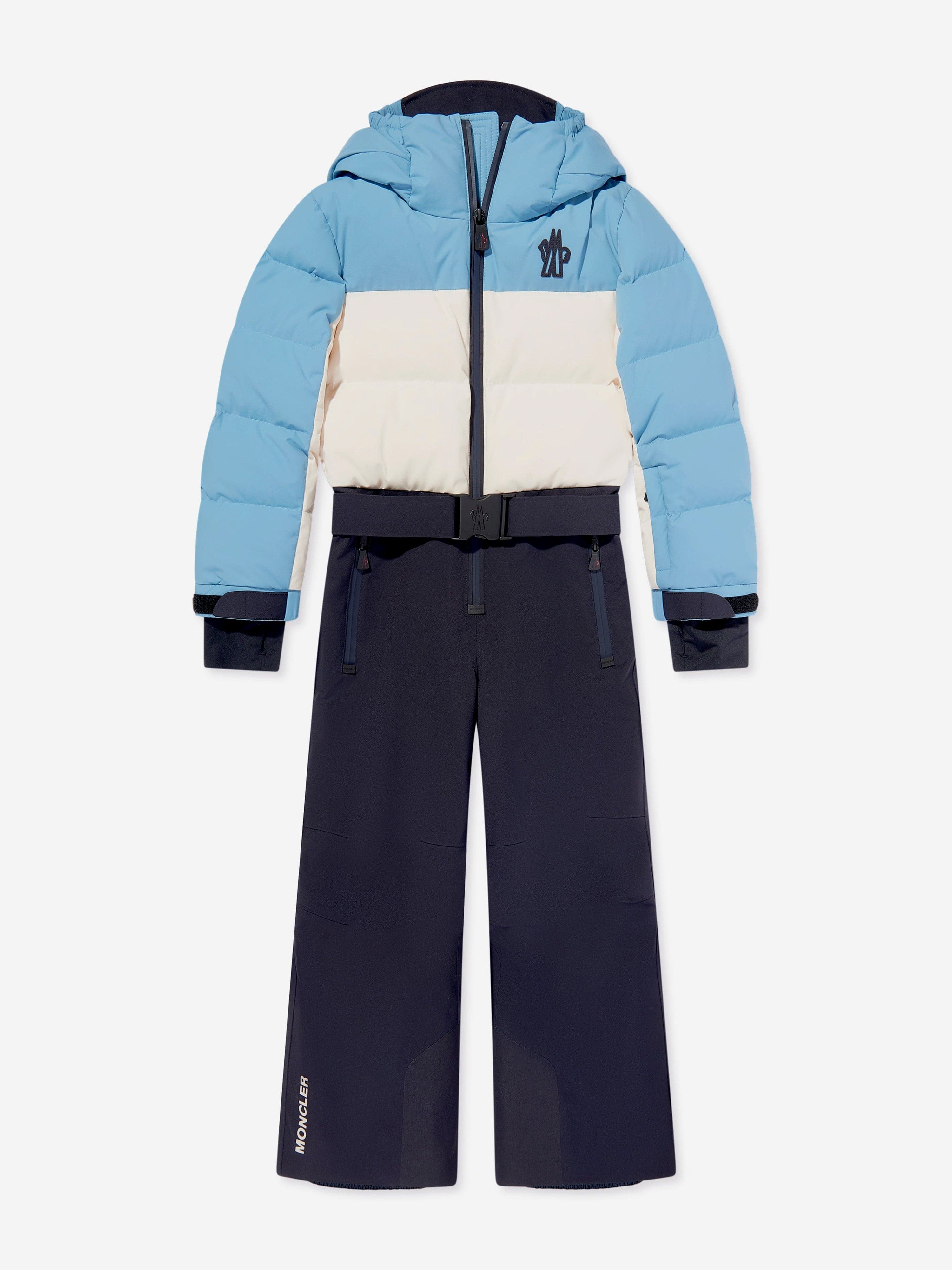 モンクレール　ベビー防寒スーツ Moncler Enfant Kids Grenoble Down Padded Ski Suit in Blue