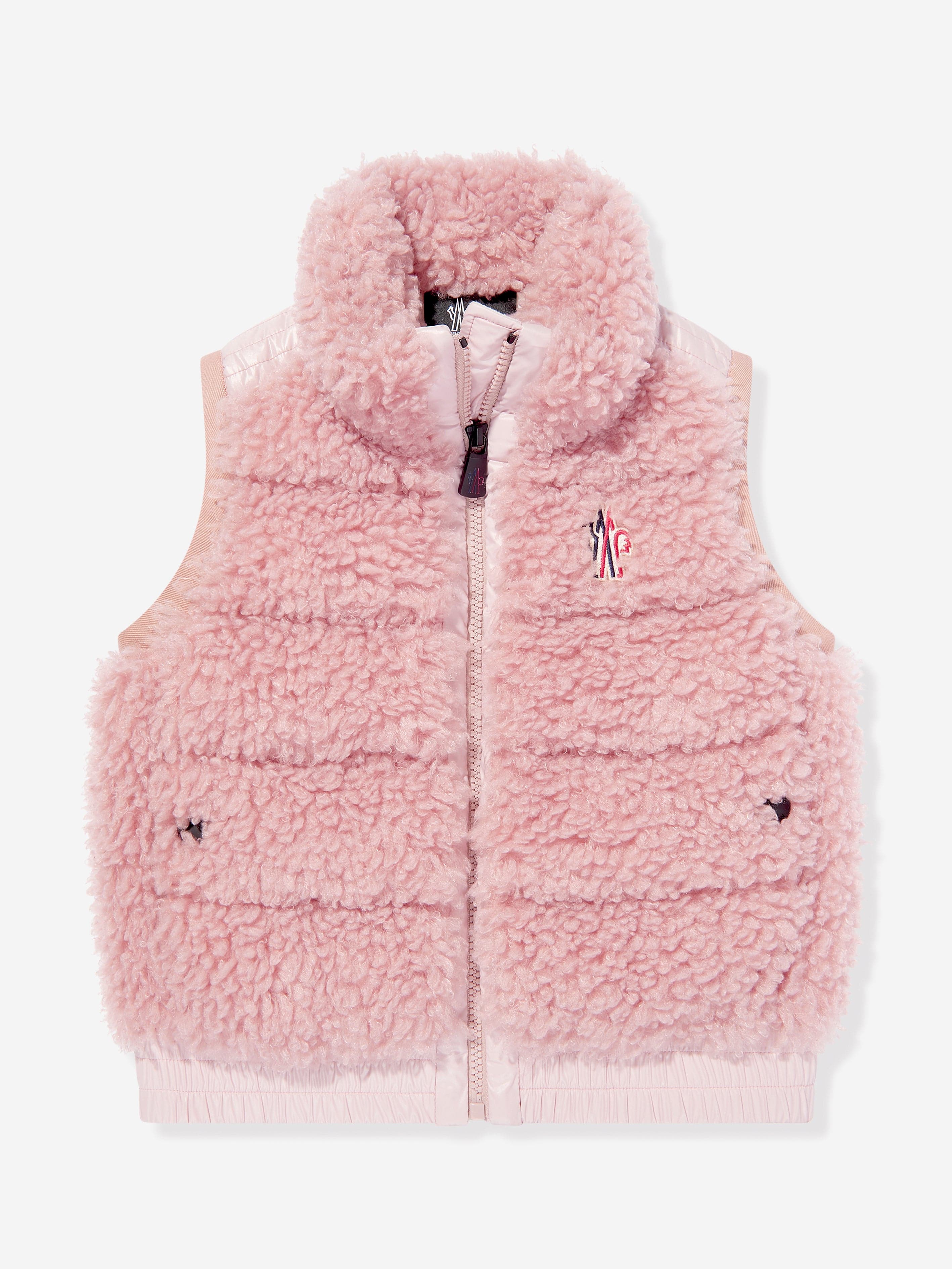 Moncler Enfant Girls Grenoble Down Padded Gilet in Pink