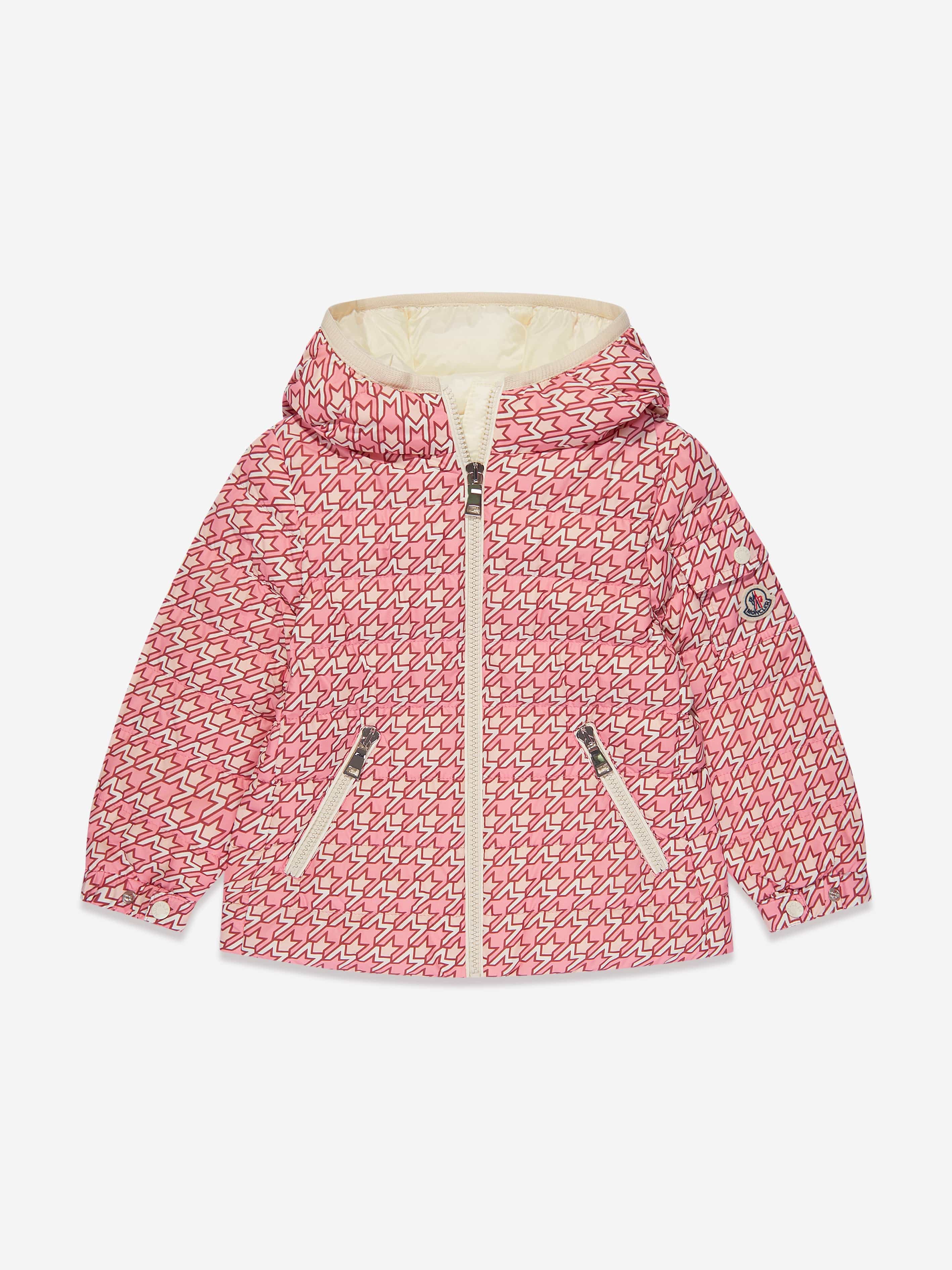 Moncler Enfant Girls Down Padded Gles Jacket in Pink | Childsplay