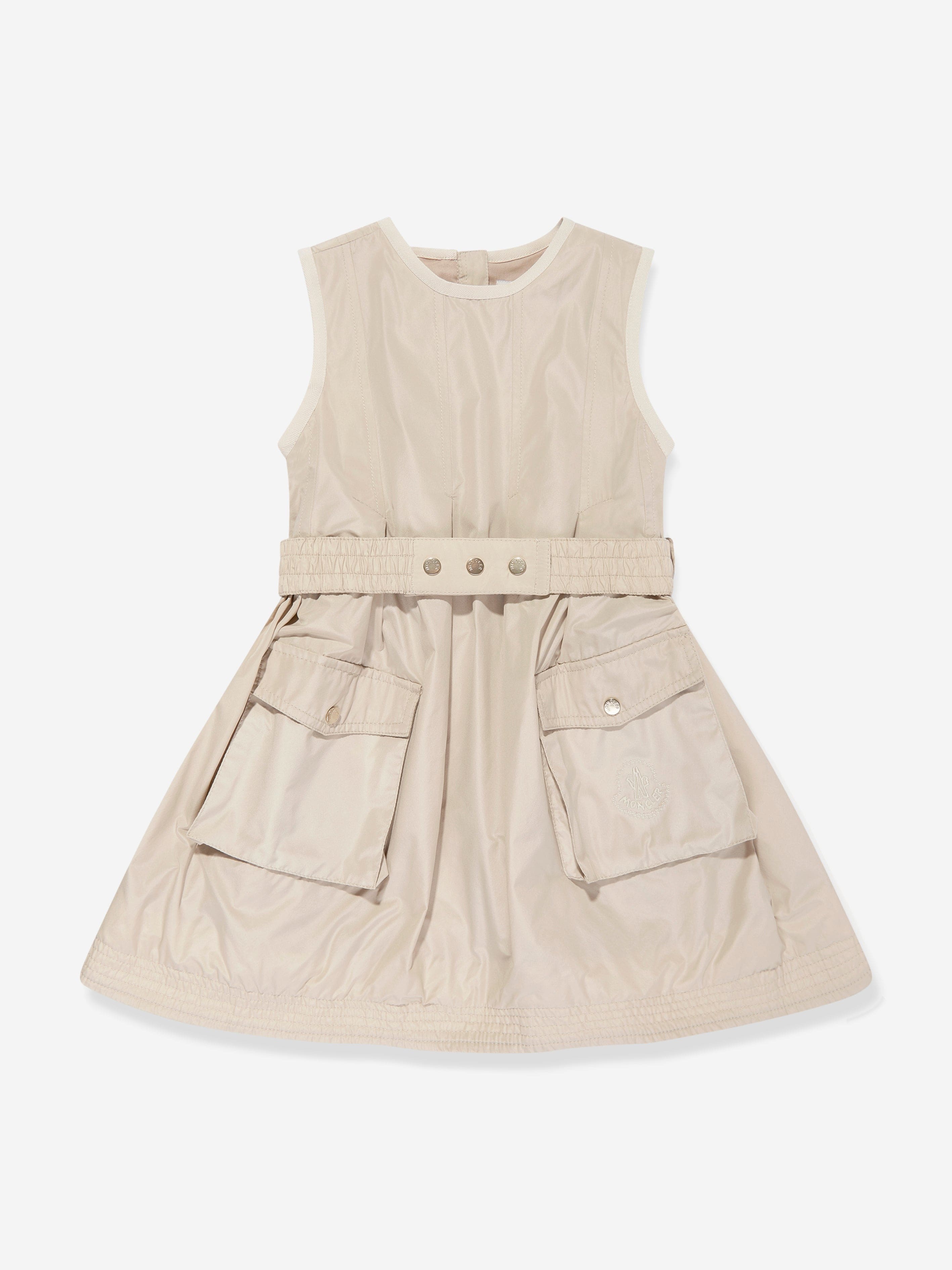 beige stripe dress Pernille Gloria Light Beige Dress With Embroidered Flower Lace main image 1